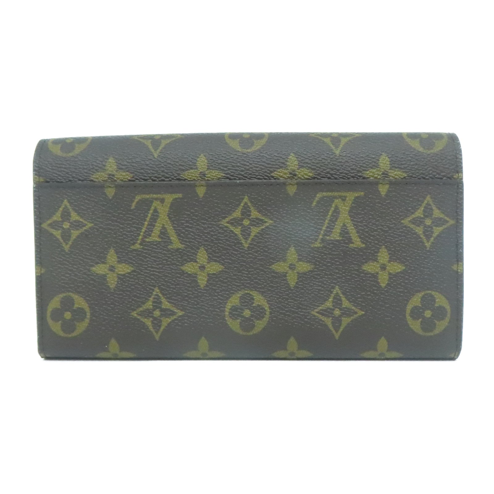 LOUIS VUITTON Monogram Sarah Wallet金扣長錢包啡色