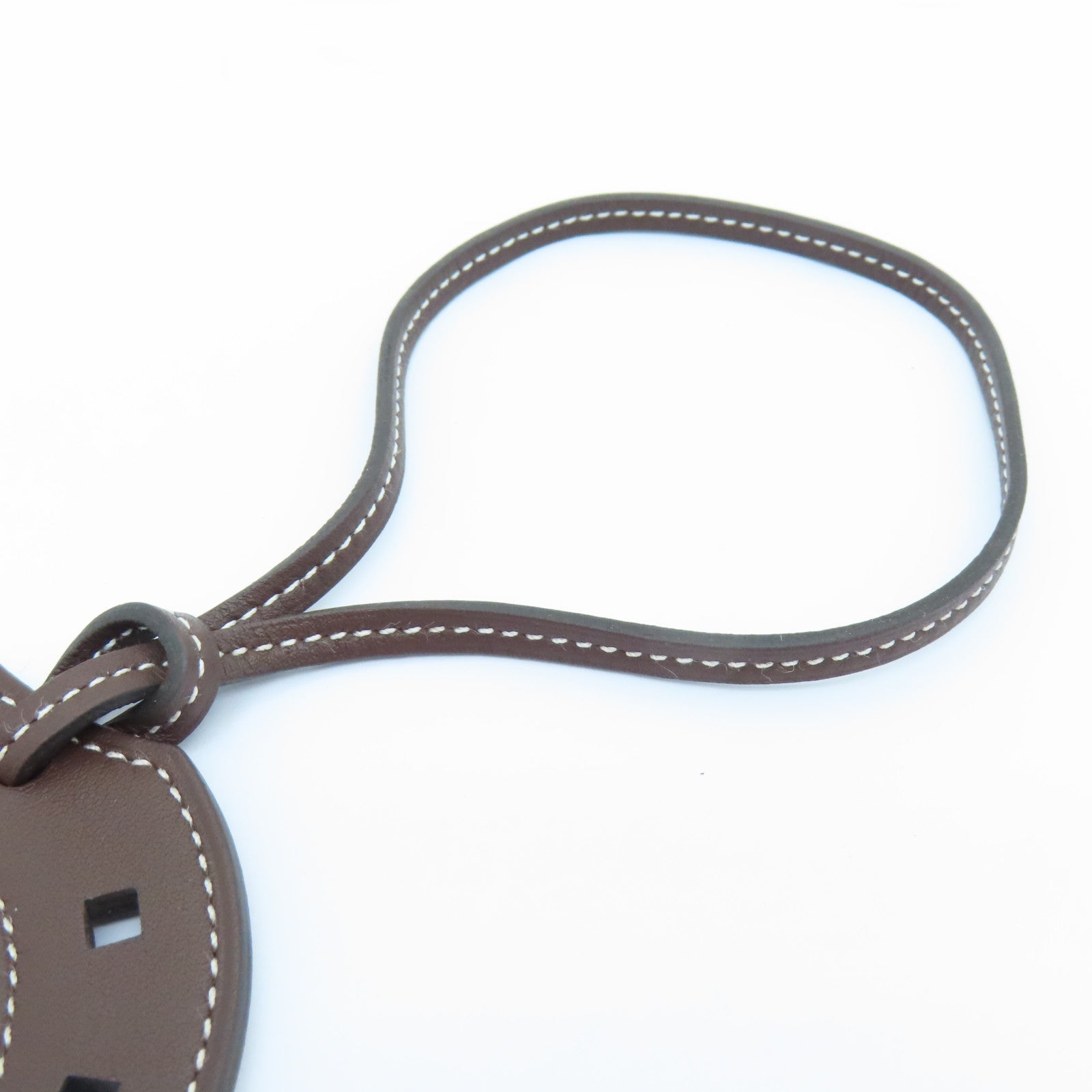 HERMES Swift皮革Paddock Horseshoe Charm掛飾啡色