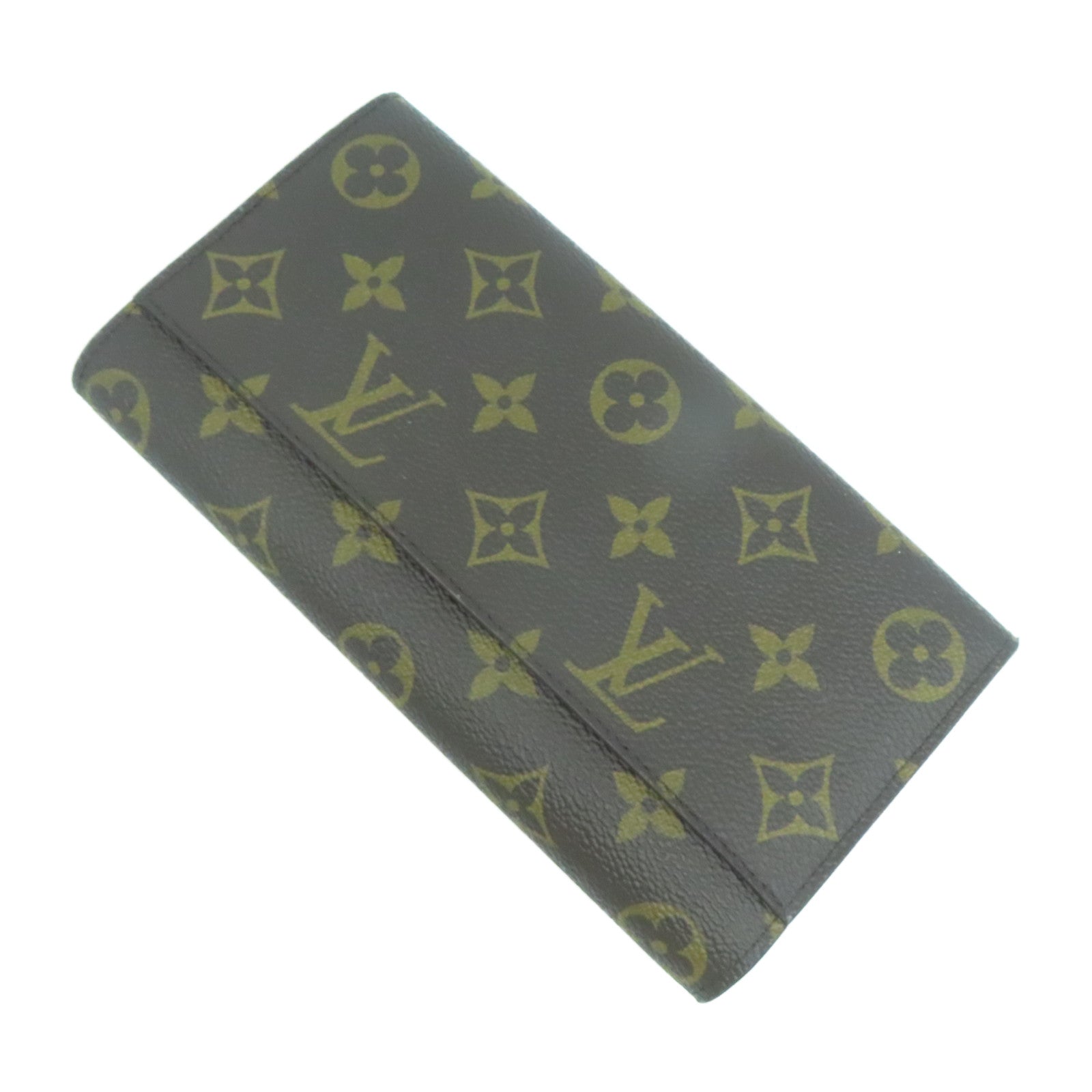 LOUIS VUITTON Monogram Sarah Wallet金扣長錢包啡色