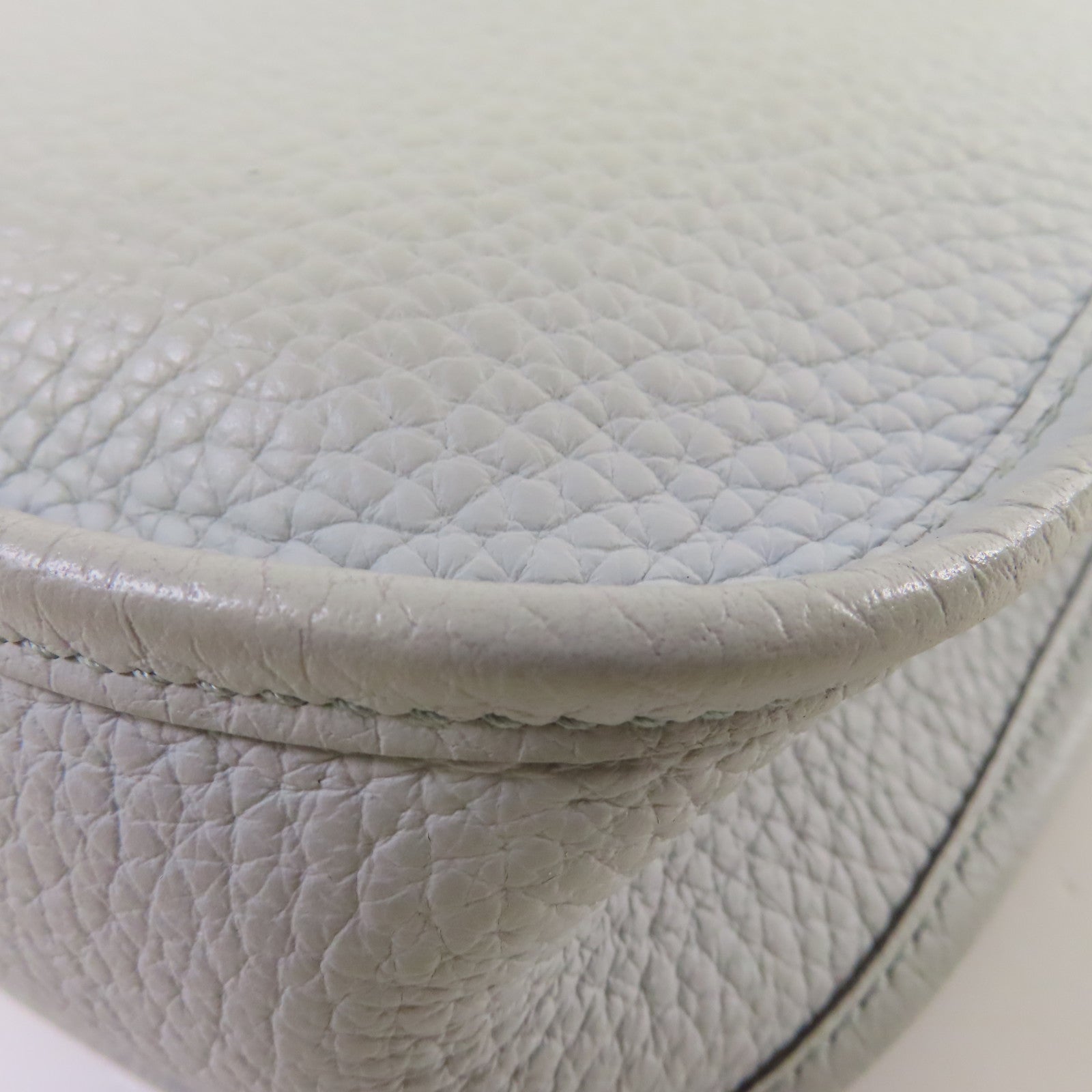 HERMES Clemence皮革Evelyne TPM Shoulder Bag銀扣肩背袋Bleu Pale淺藍色