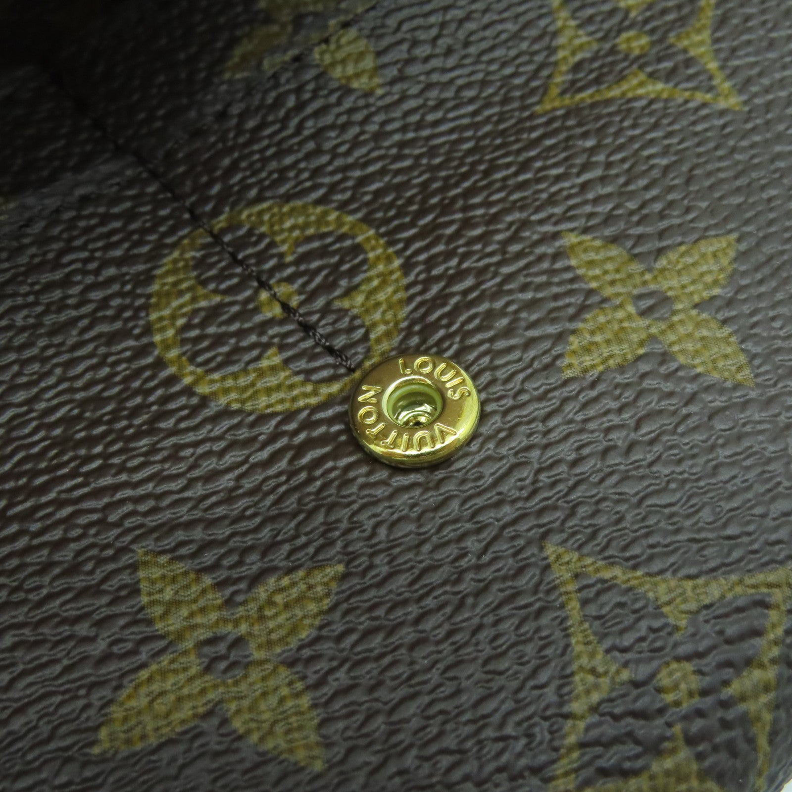 LOUIS VUITTON Monogram Sarah Wallet金扣長錢包啡色