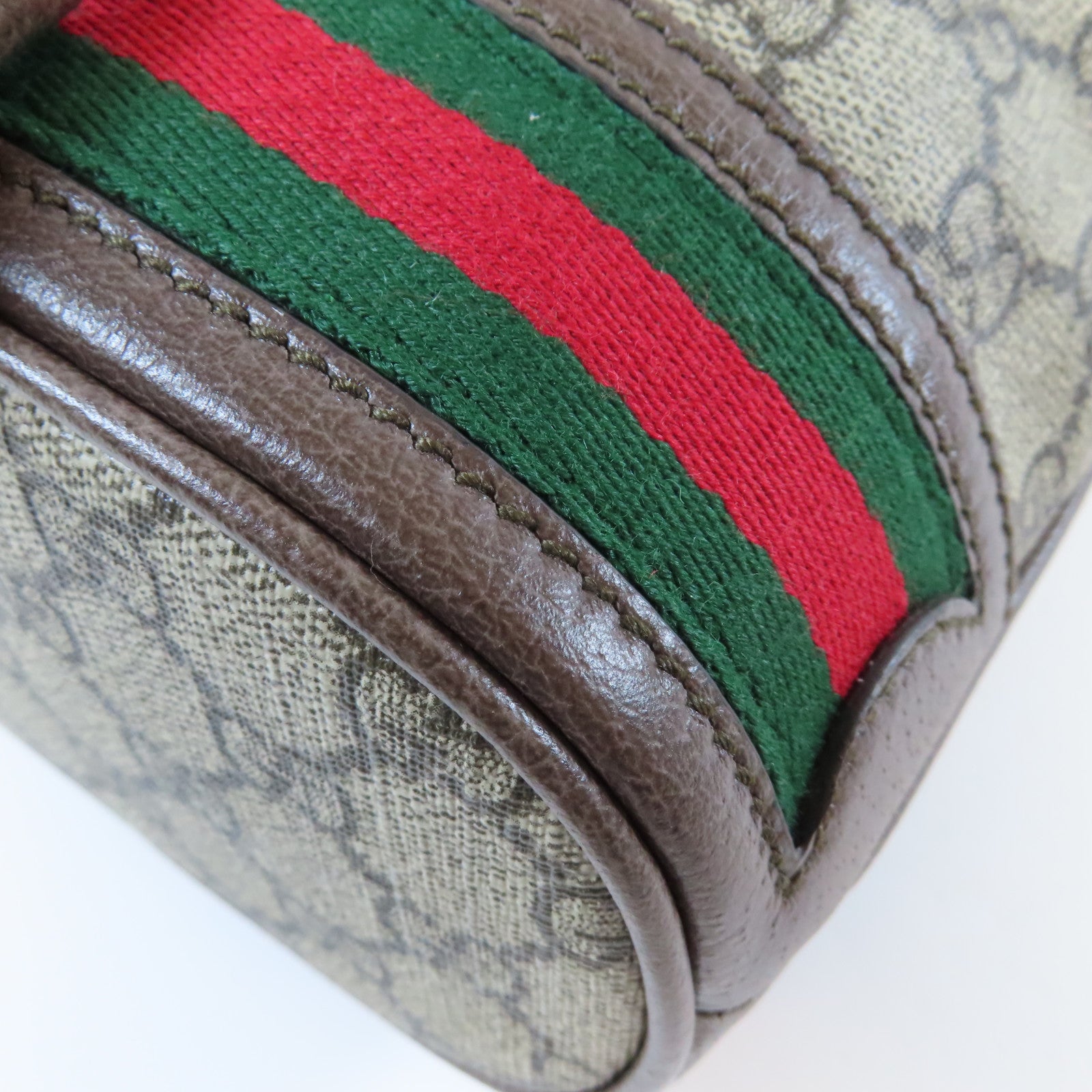 GUCCI 塗層帆布Ophidia GG Mini Bucket金扣肩背袋啡色