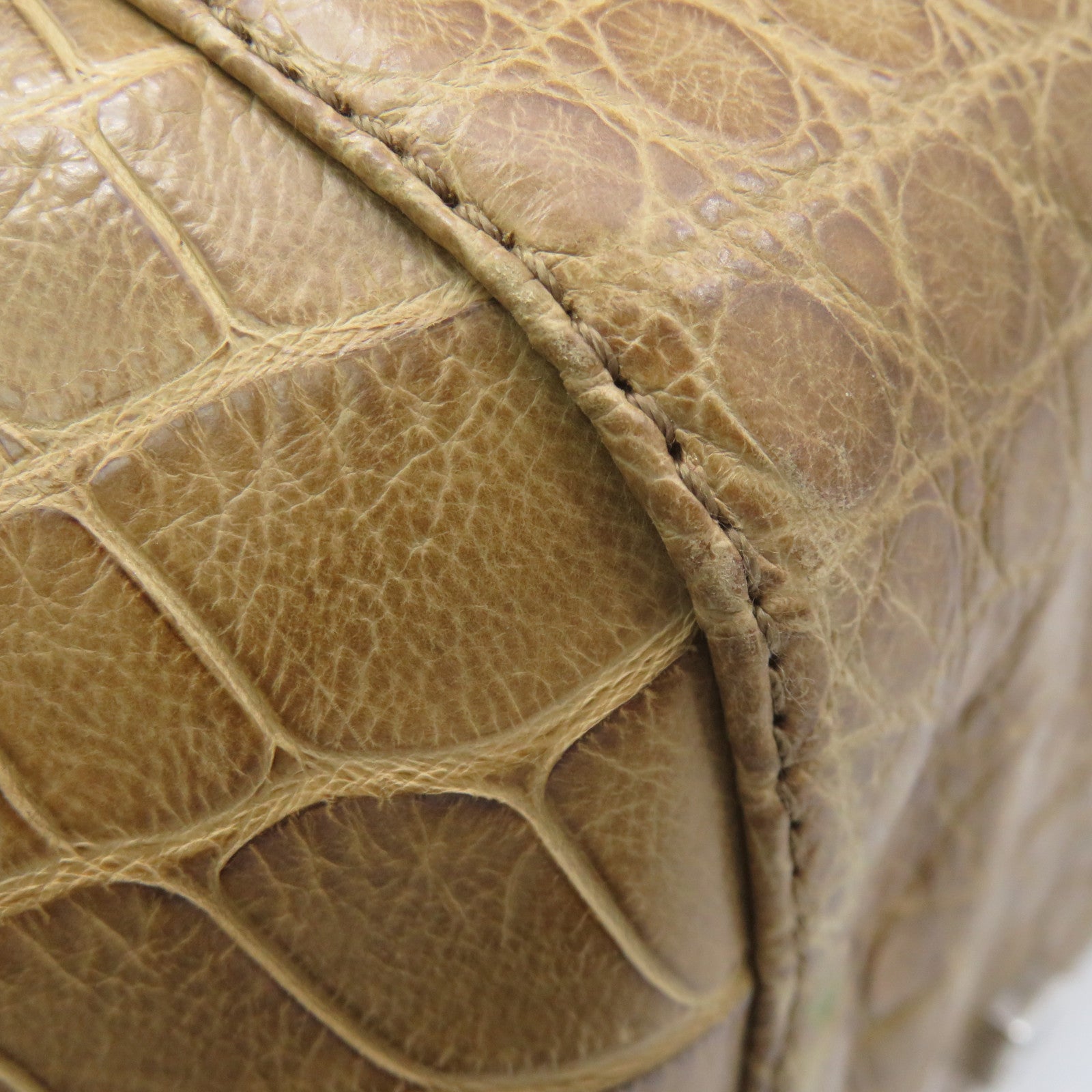 LOEWE 【激减优惠】鳄鱼皮革Hand Bag啡色