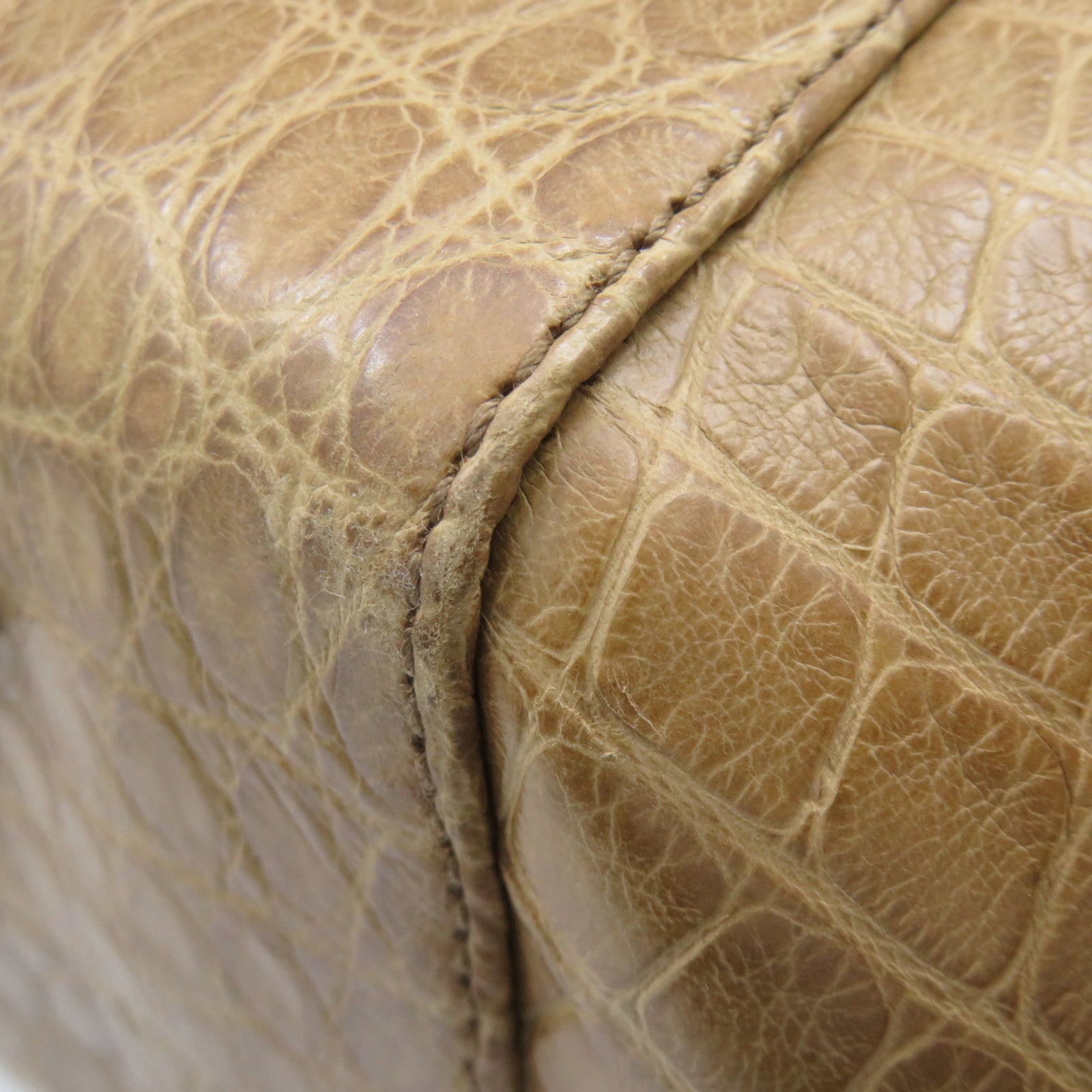 LOEWE 【激减优惠】鳄鱼皮革Hand Bag啡色
