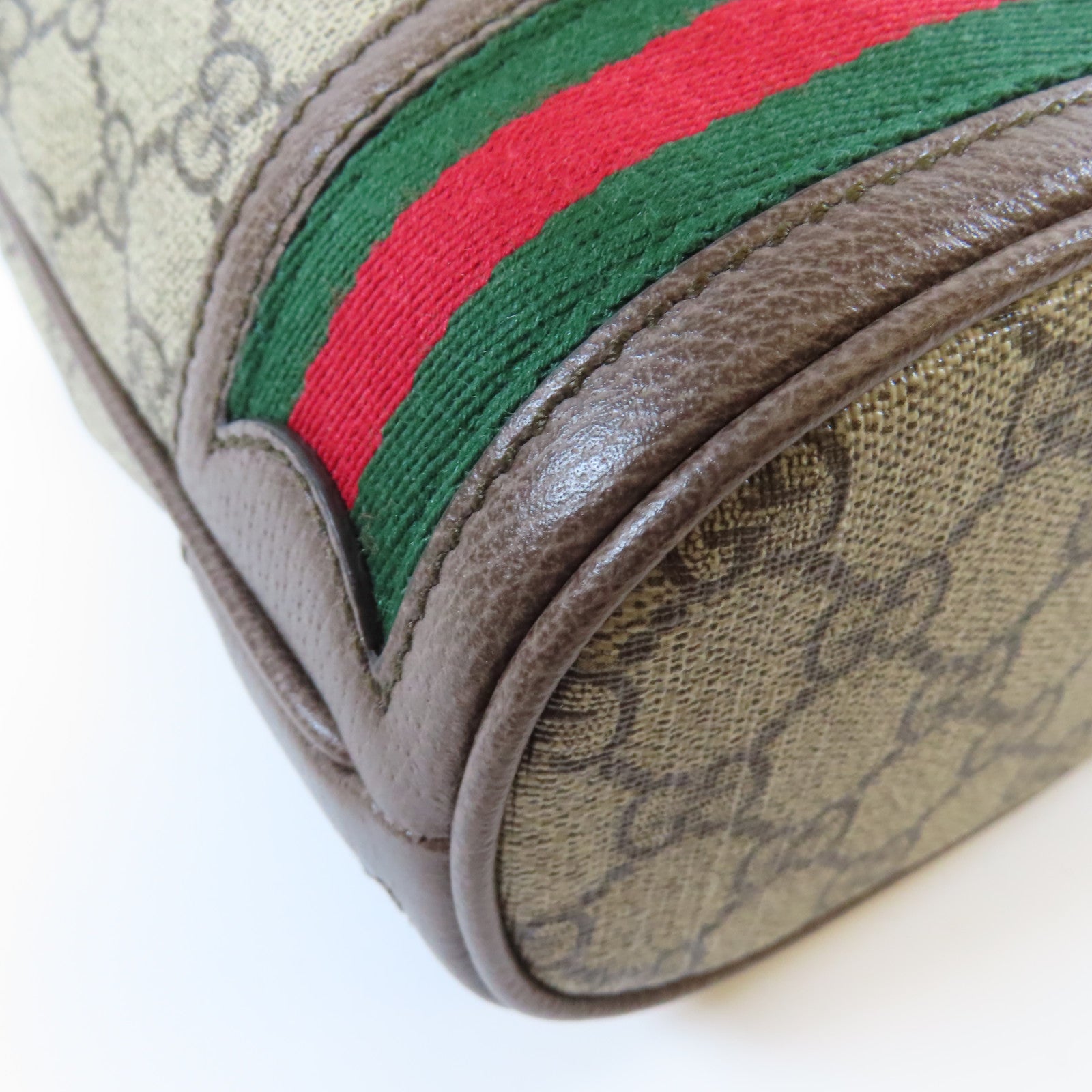 GUCCI 塗層帆布Ophidia GG Mini Bucket金扣肩背袋啡色