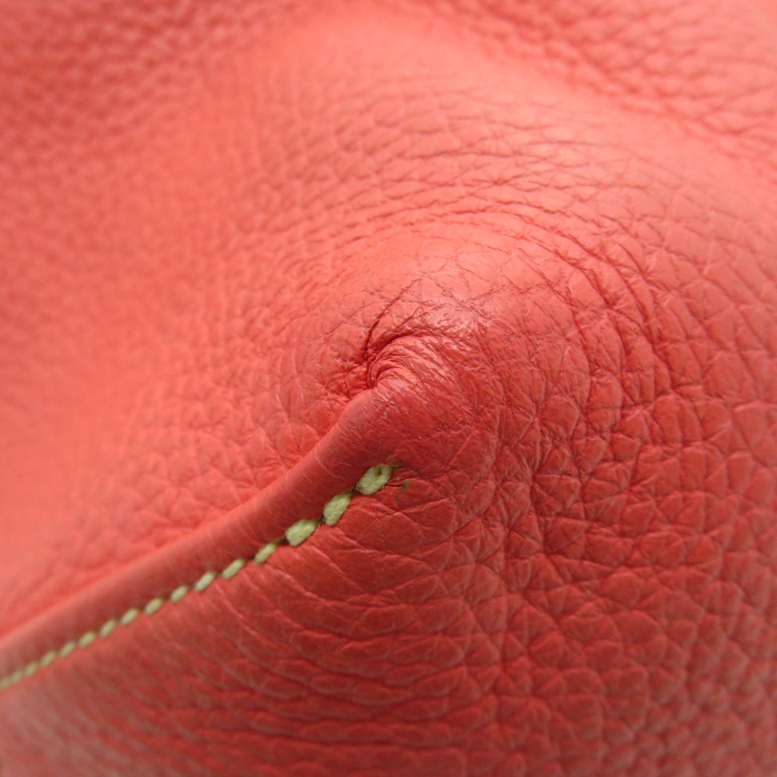 HERMES 【激減優惠】Clemence皮革Double Sens Shoulder Bag肩背袋法拉利紅/蜜桃紅