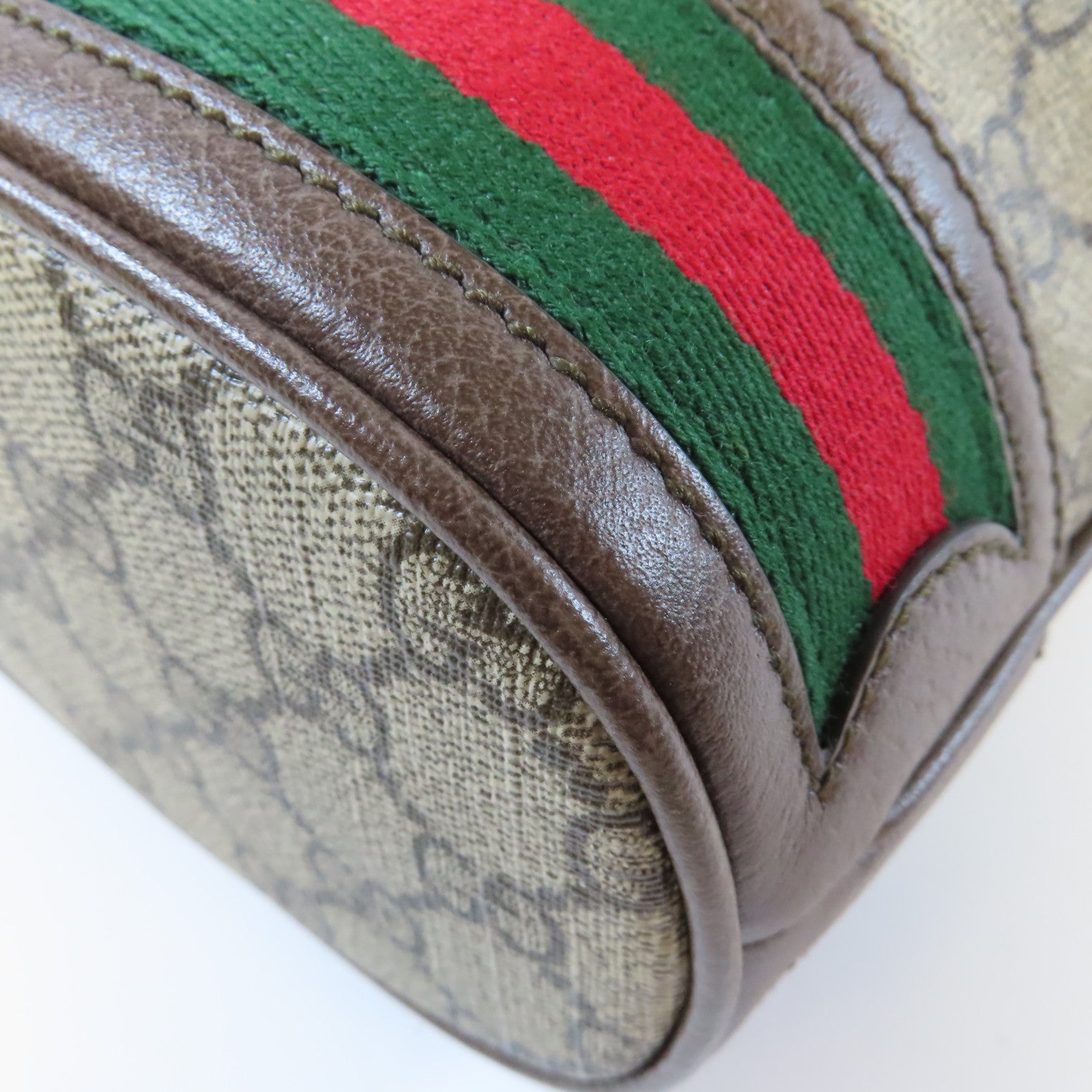 GUCCI 塗層帆布Ophidia GG Mini Bucket金扣肩背袋啡色