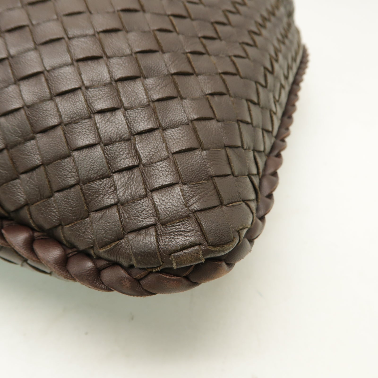 BOTTEGA VENETA 織紋皮革Shoulder Bag肩背袋啡色