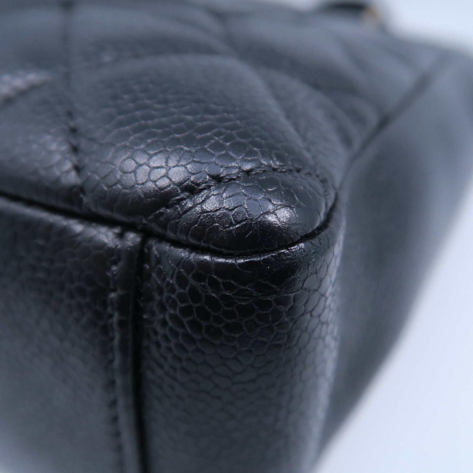 CHANEL 菱格Caviar皮革PST Petite Shopping Tote Bag金扣鏈帶肩背袋黑色
