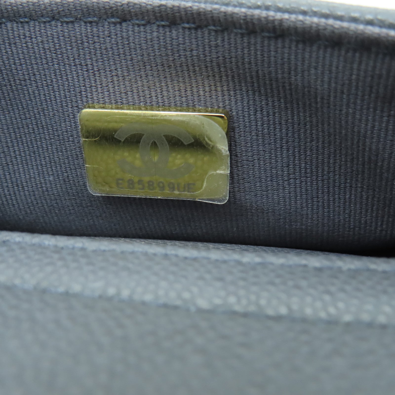 CHANEL 菱格牛皮皮革Backpack金扣背包灰色