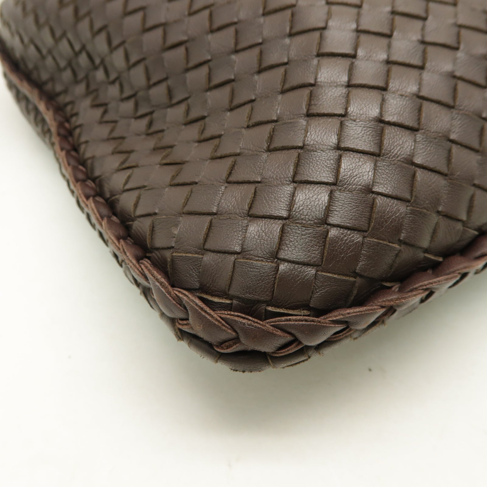 BOTTEGA VENETA 織紋皮革Shoulder Bag肩背袋啡色