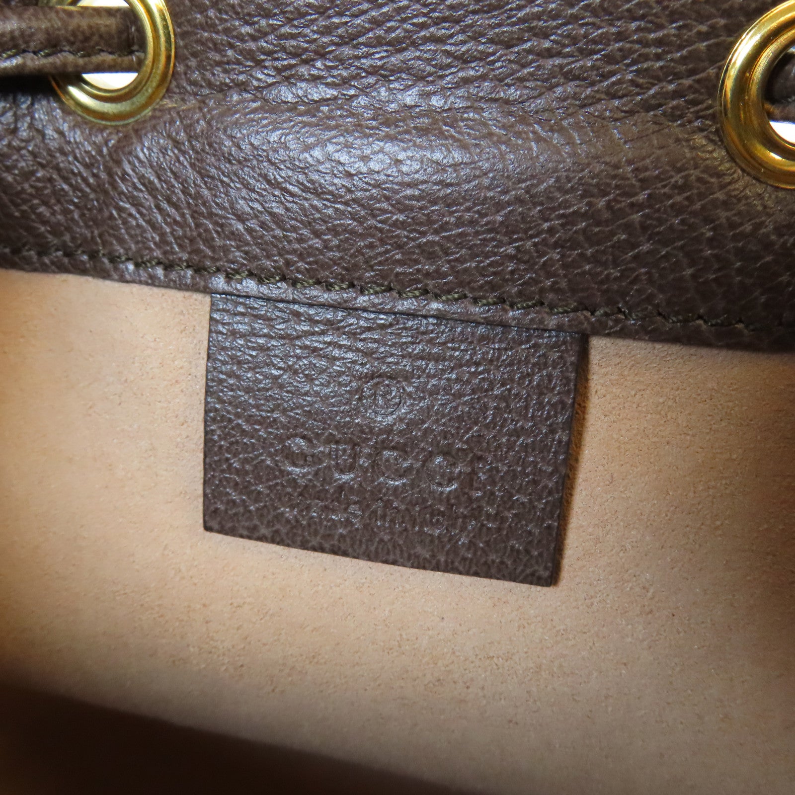 GUCCI 塗層帆布Ophidia GG Mini Bucket金扣肩背袋啡色