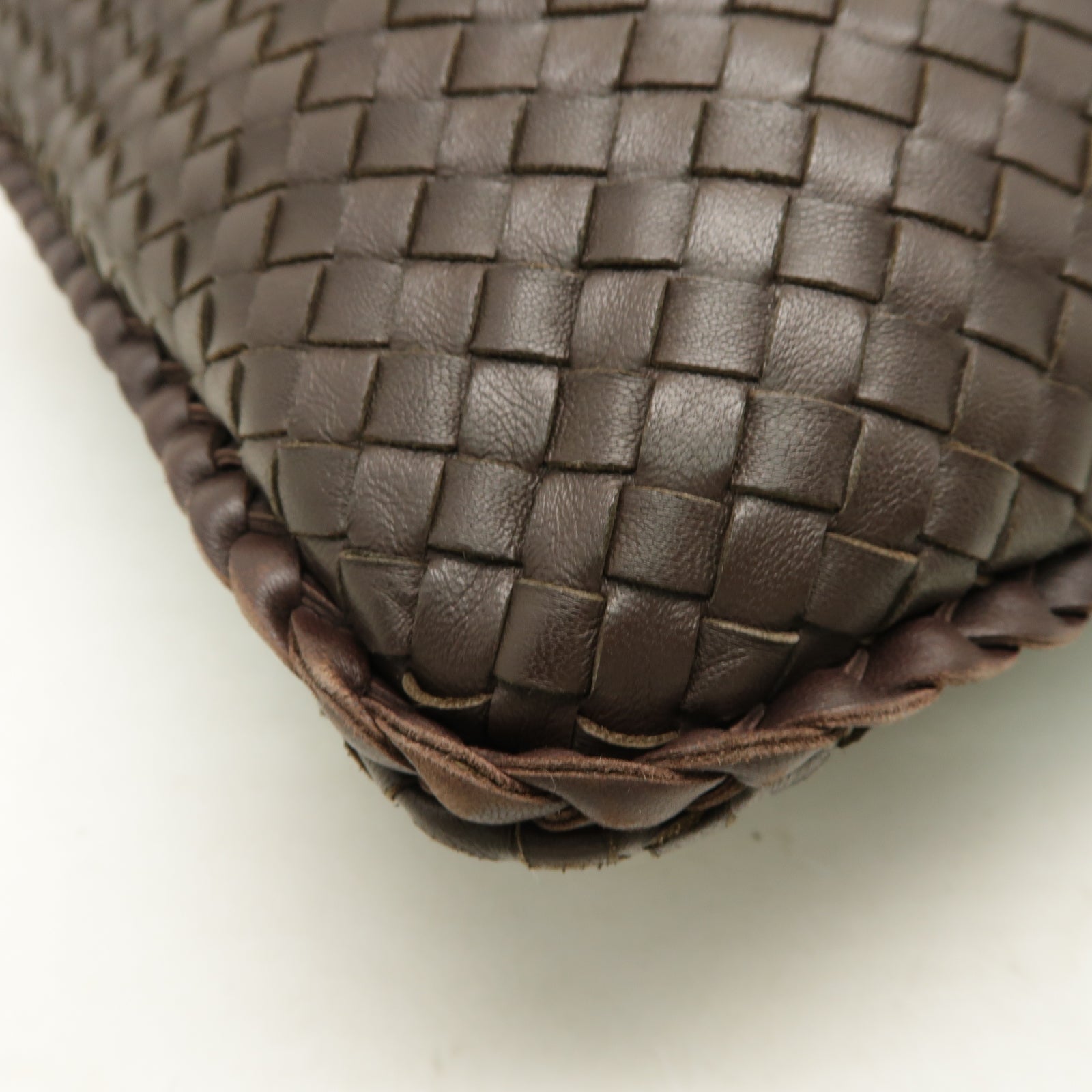 BOTTEGA VENETA 織紋皮革Shoulder Bag肩背袋啡色