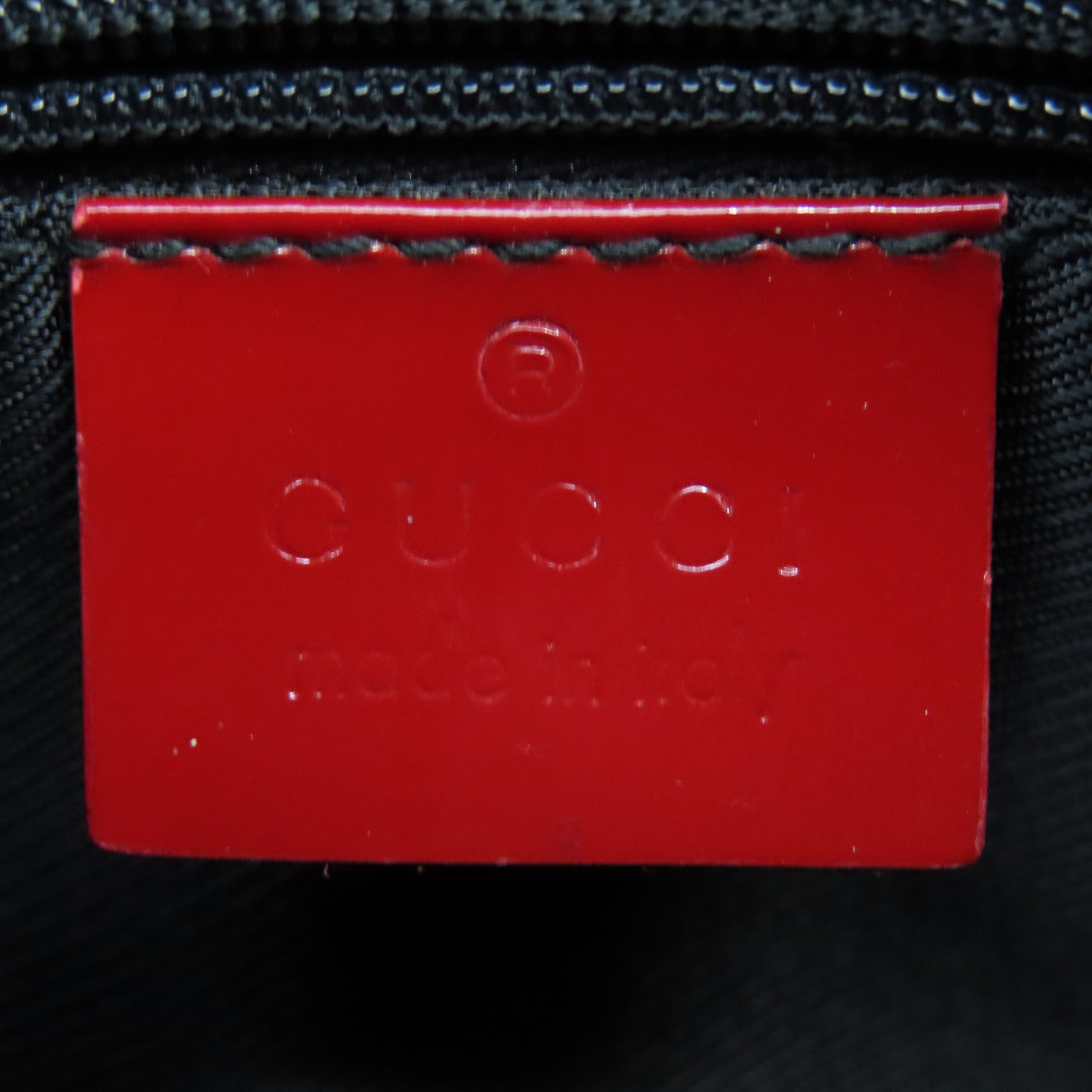 GUCCI Canvas / Patent Leather Shoulder Bag Gold Buckle Shoulder Bag Red