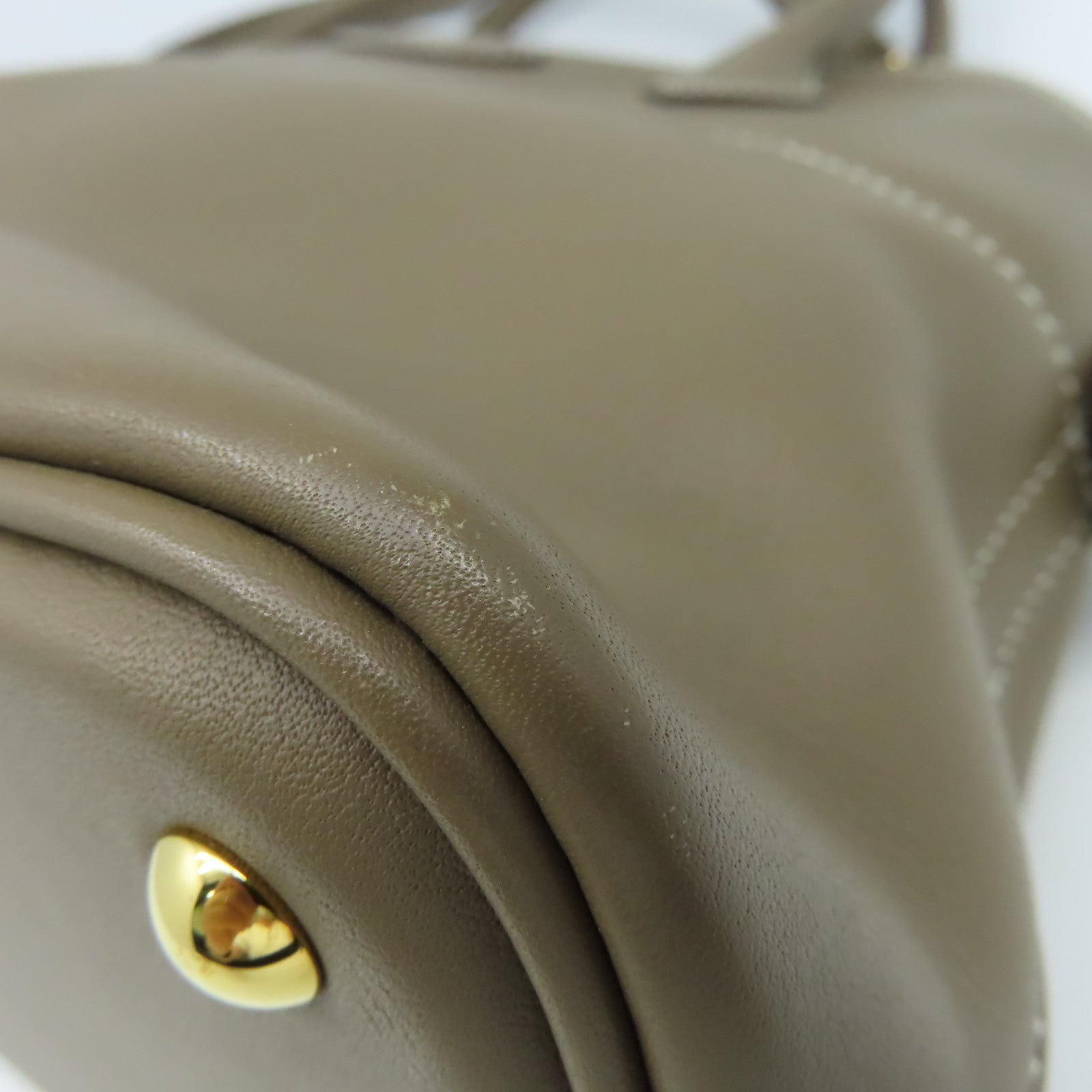 HERMES Swift皮革Bolide 27 2Way Hand Bag金扣手挽肩背兩用袋Etoupe大象灰色