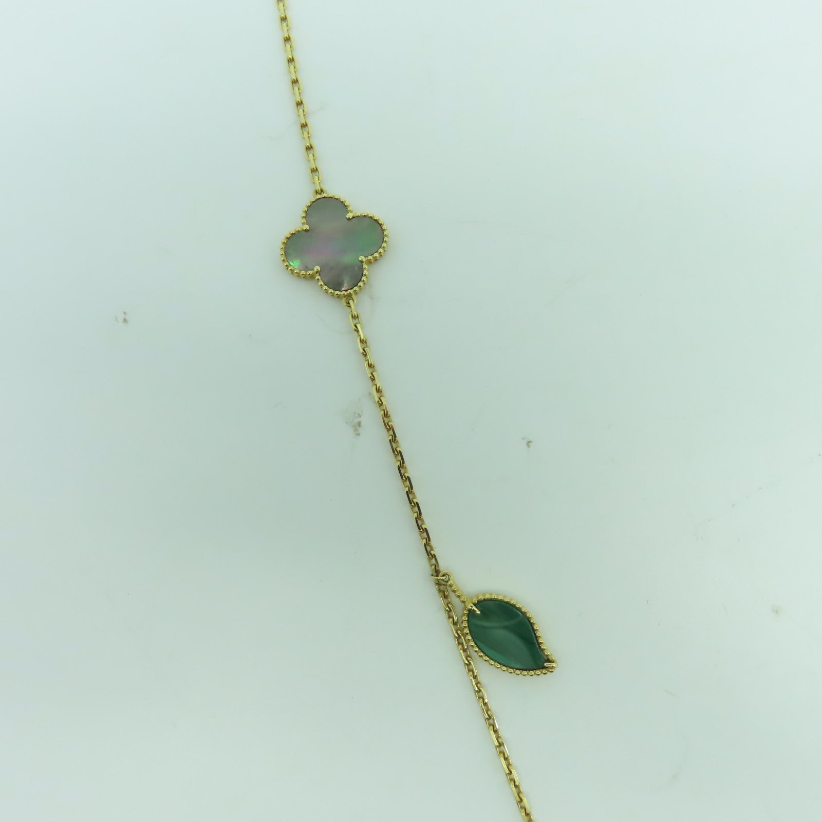 Van Cleef & Arpels 18K黃金Lucky Alhambra項鍊#90cm