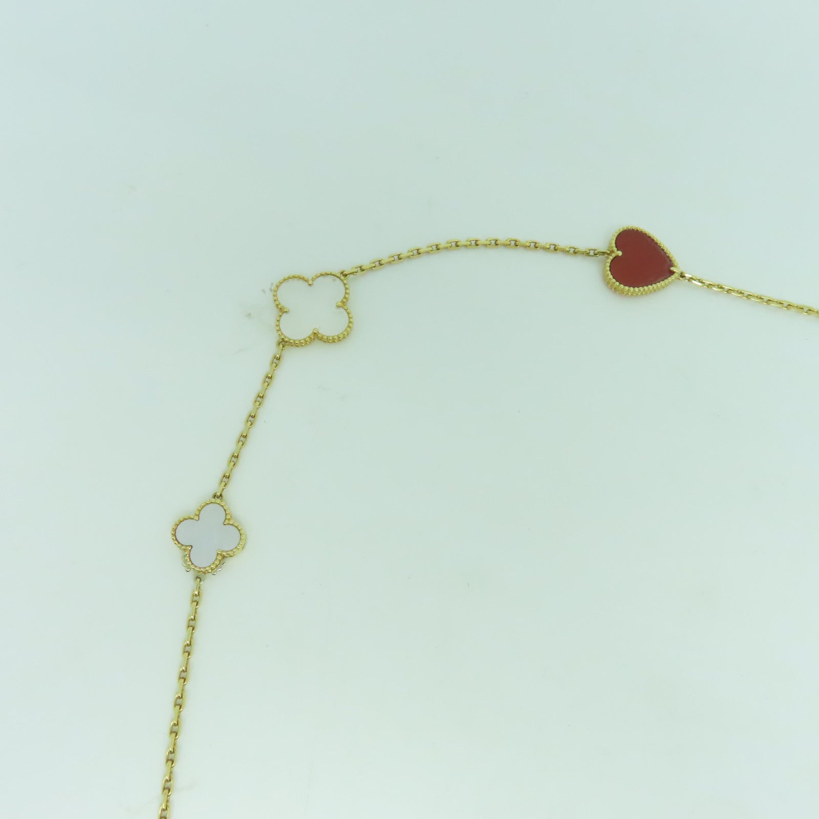 Van Cleef & Arpels 18K黃金Lucky Alhambra項鍊#90cm