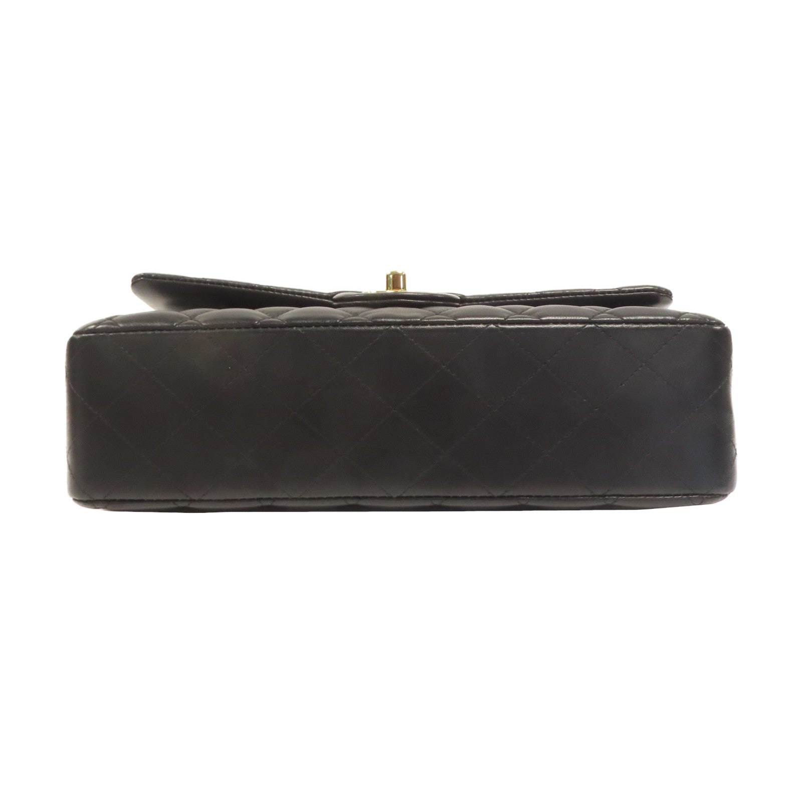 CHANEL 菱格羊皮皮革Classic 25金扣鏈帶肩背袋黑色