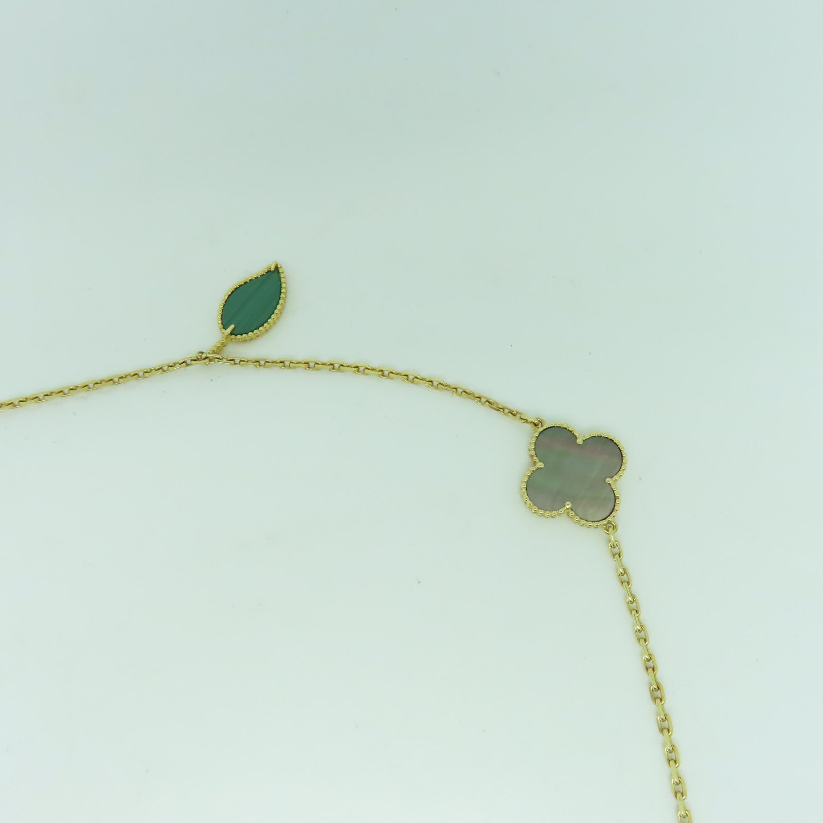 Van Cleef & Arpels 18K黃金Lucky Alhambra項鍊#90cm