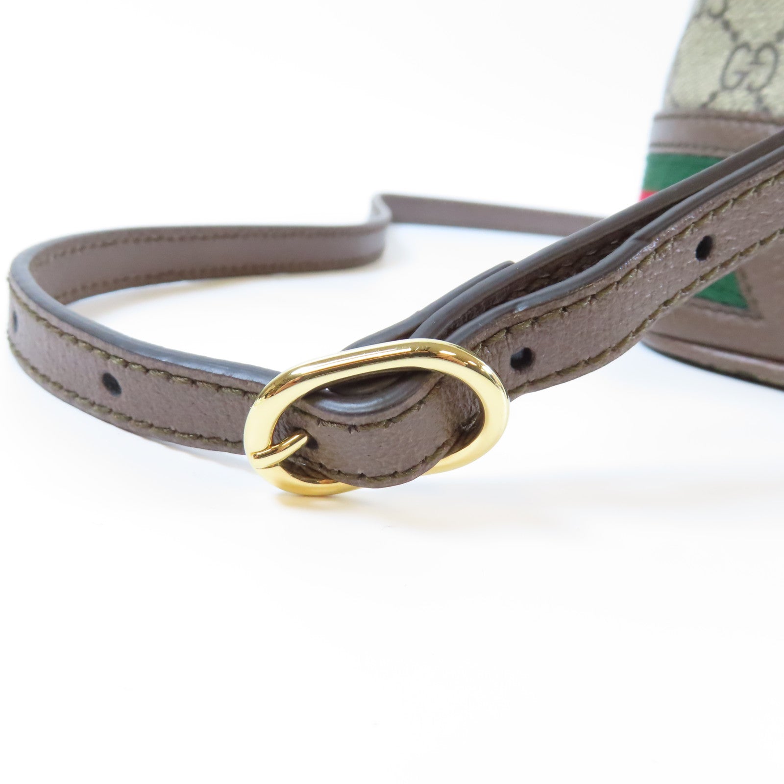 GUCCI 塗層帆布Ophidia GG Mini Bucket金扣肩背袋啡色