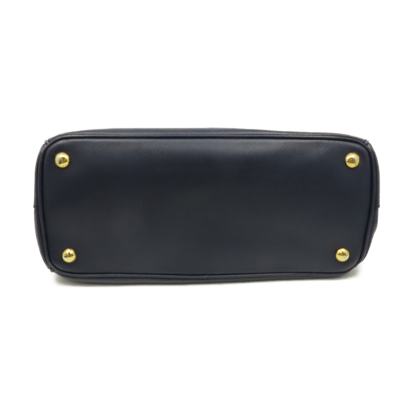 PRADA Saffiano皮革2Way Shoulder Bag金扣手挽肩背兩用袋藍色