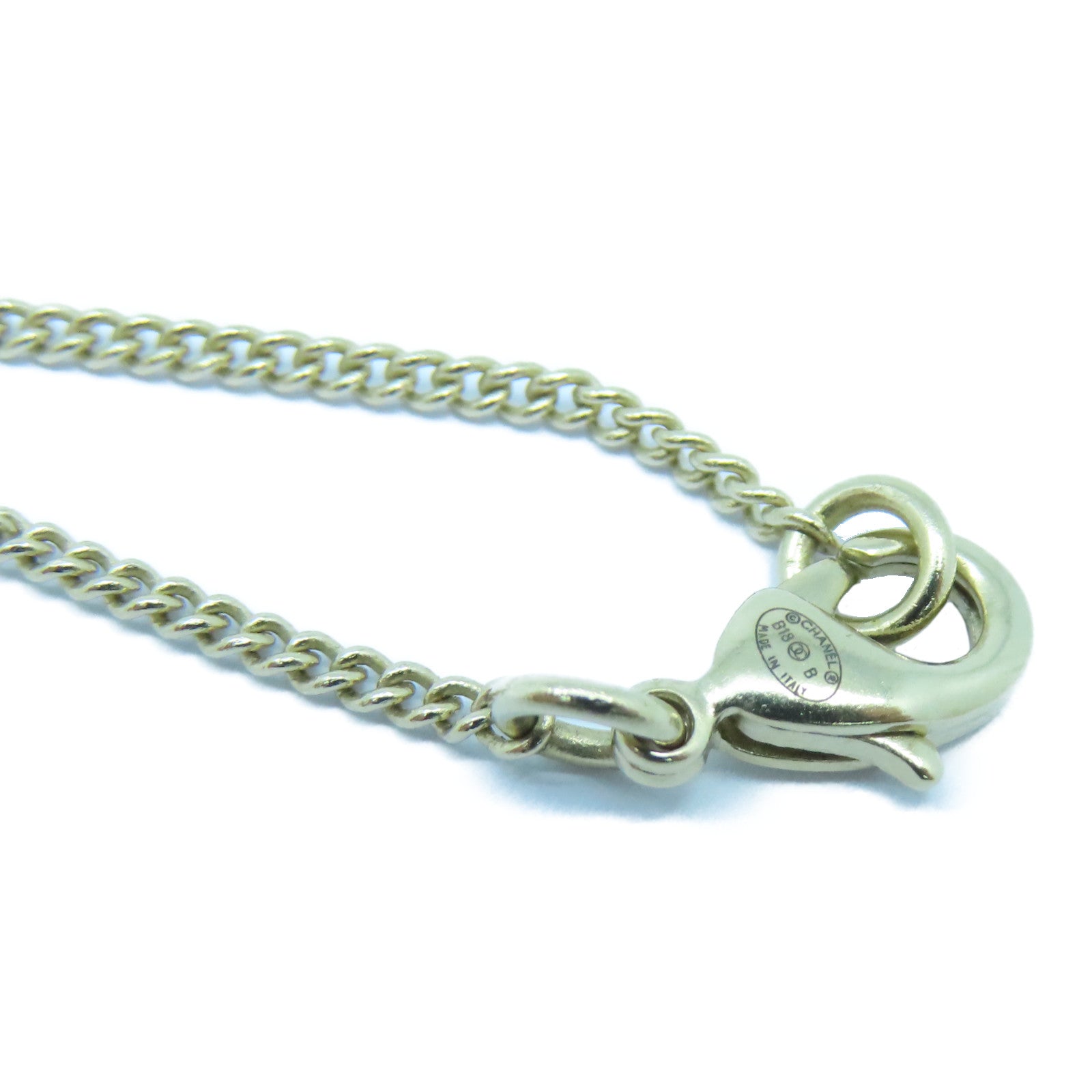 CHANEL 金屬Necklace金扣項鍊金色