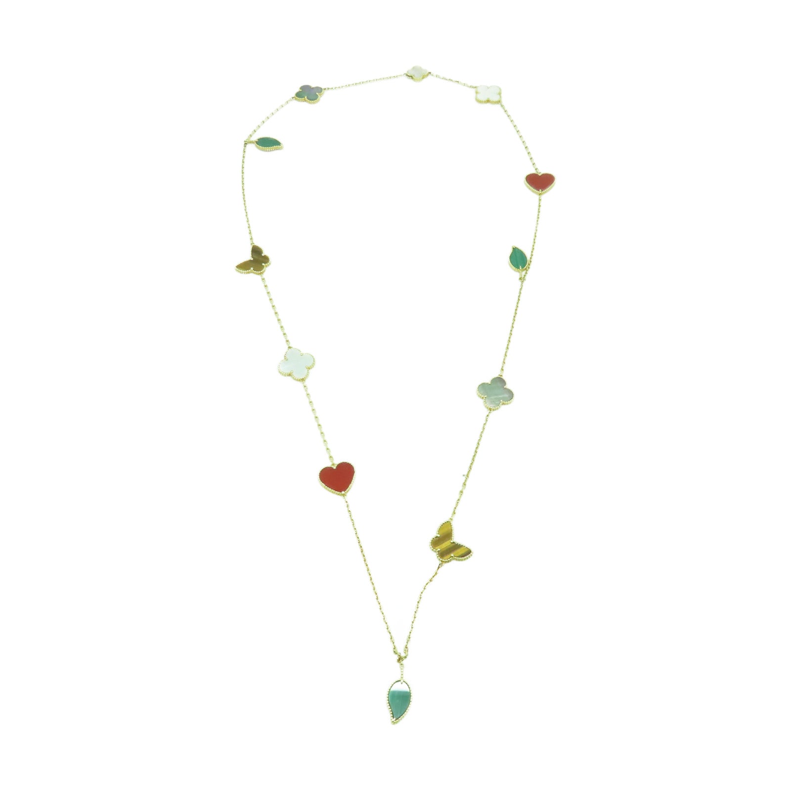 Van Cleef & Arpels 18K黃金Lucky Alhambra項鍊#90cm