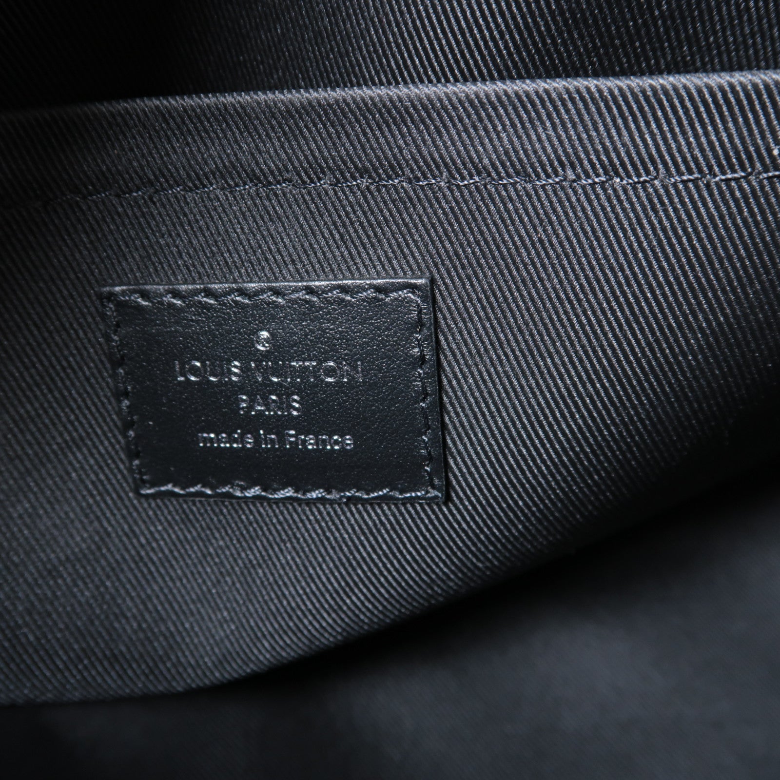 LOUIS VUITTON Monogram Eclipse City Keepall銀扣手挽肩背兩用袋黑色/灰色