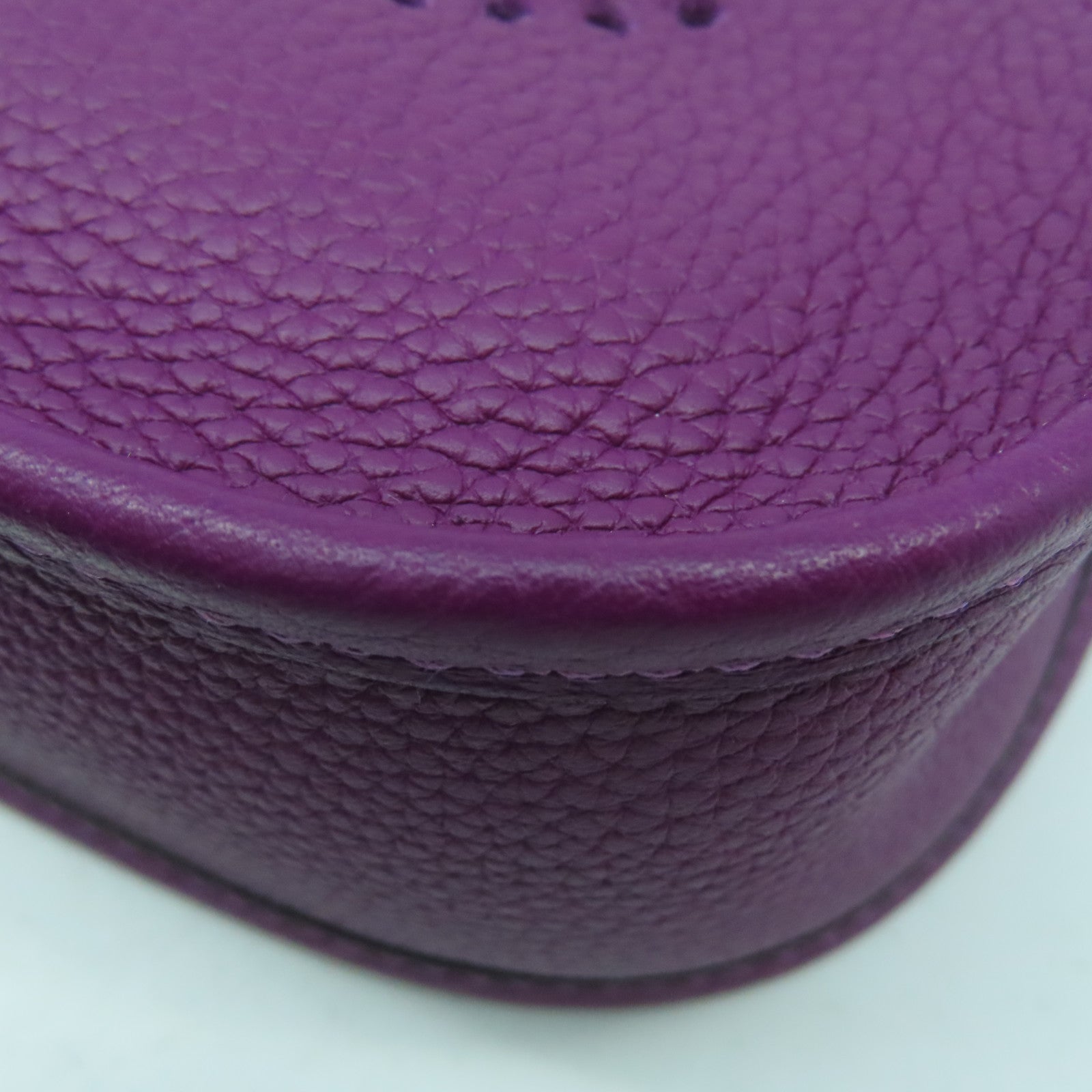 HERMES Clemence皮革Evelyne TPM金扣肩背袋Anemone海葵紫色