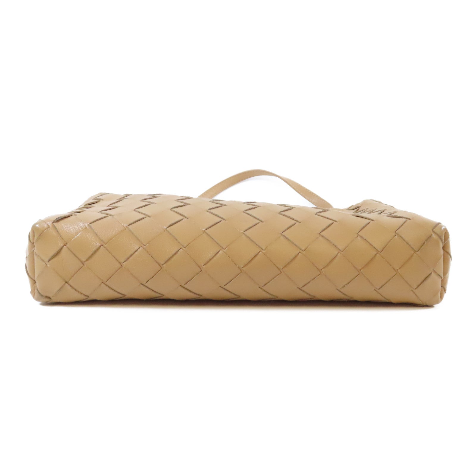 BOTTEGA VENETA 織紋皮革Shoulder Bag金扣肩背袋米色