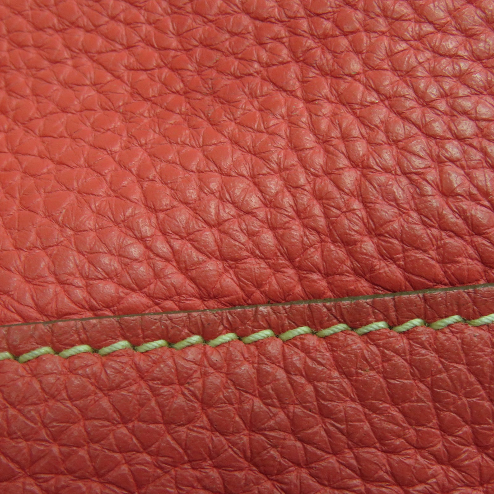 HERMES 【激減優惠】Clemence皮革Double Sens Shoulder Bag肩背袋法拉利紅/蜜桃紅