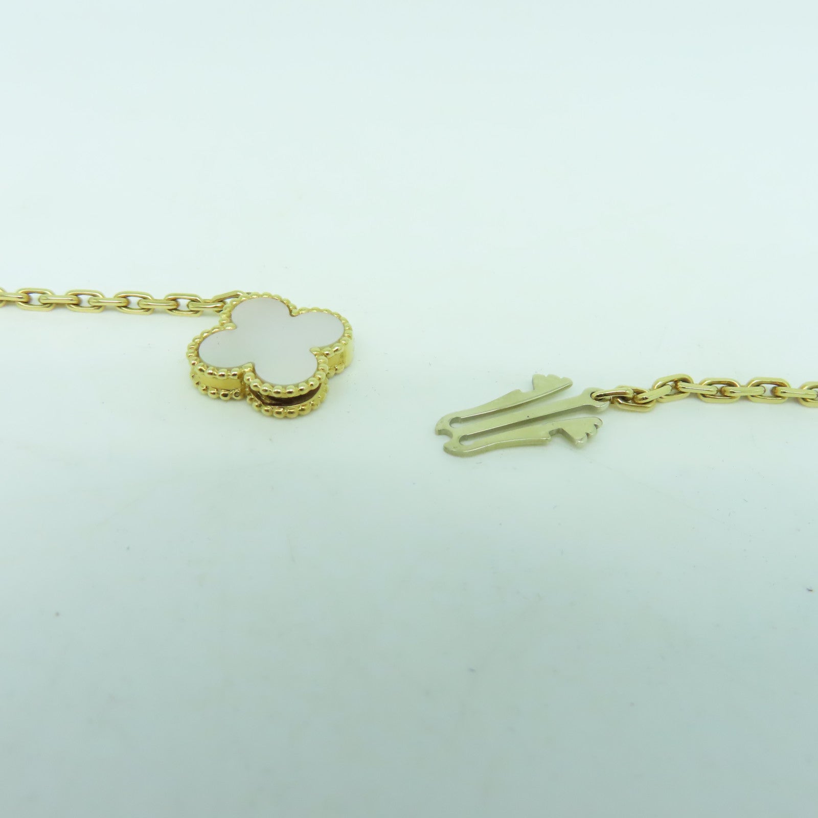Van Cleef & Arpels 18K黃金Lucky Alhambra項鍊#90cm