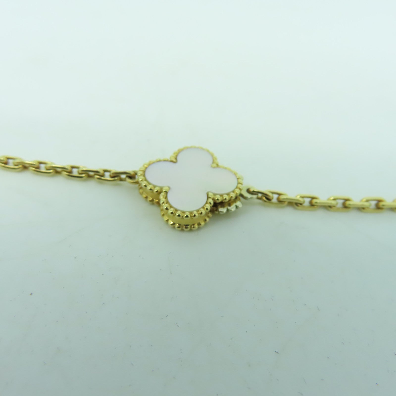 Van Cleef & Arpels 18K黃金Lucky Alhambra項鍊#90cm