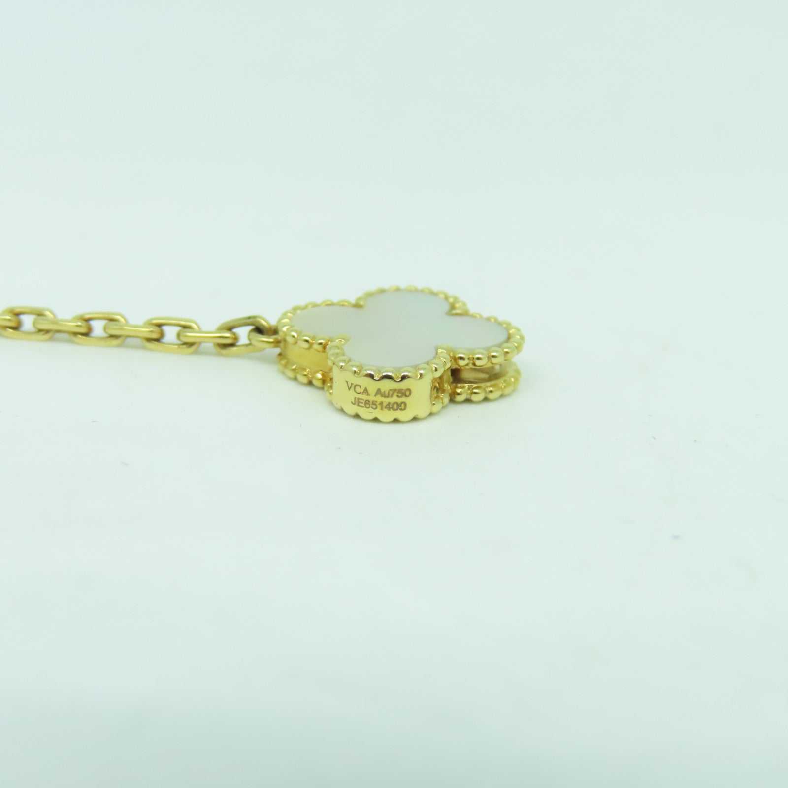 Van Cleef & Arpels 18K黃金Lucky Alhambra項鍊#90cm
