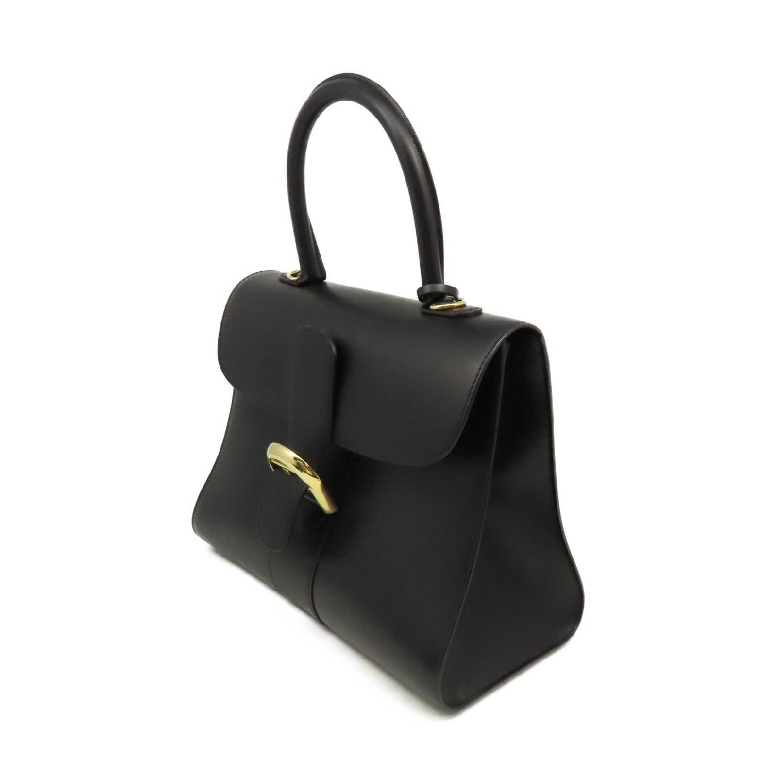 SELECTION 牛皮皮革Delvaux Brillant MM 2Way Shoulder Bag手挽肩背兩用袋黑色