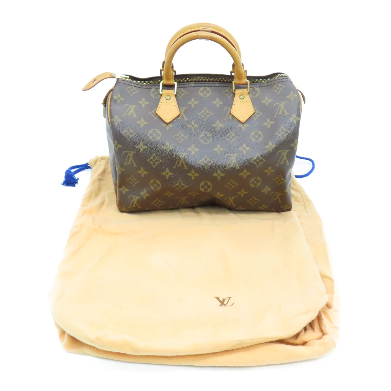 LOUIS VUITTON [Sharp Discount] Monogram Speedy 30 Gold Buckle Hand Bag Brown
