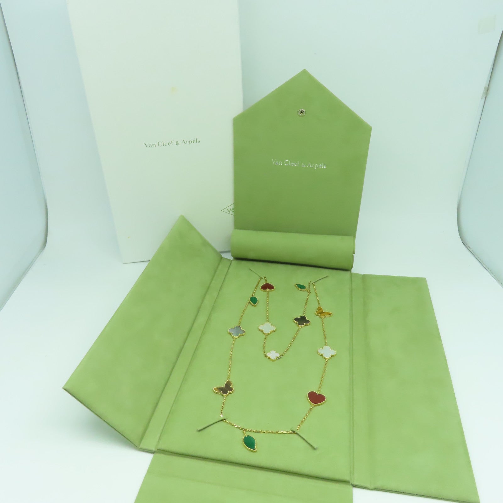 Van Cleef & Arpels 18K黃金Lucky Alhambra項鍊#90cm