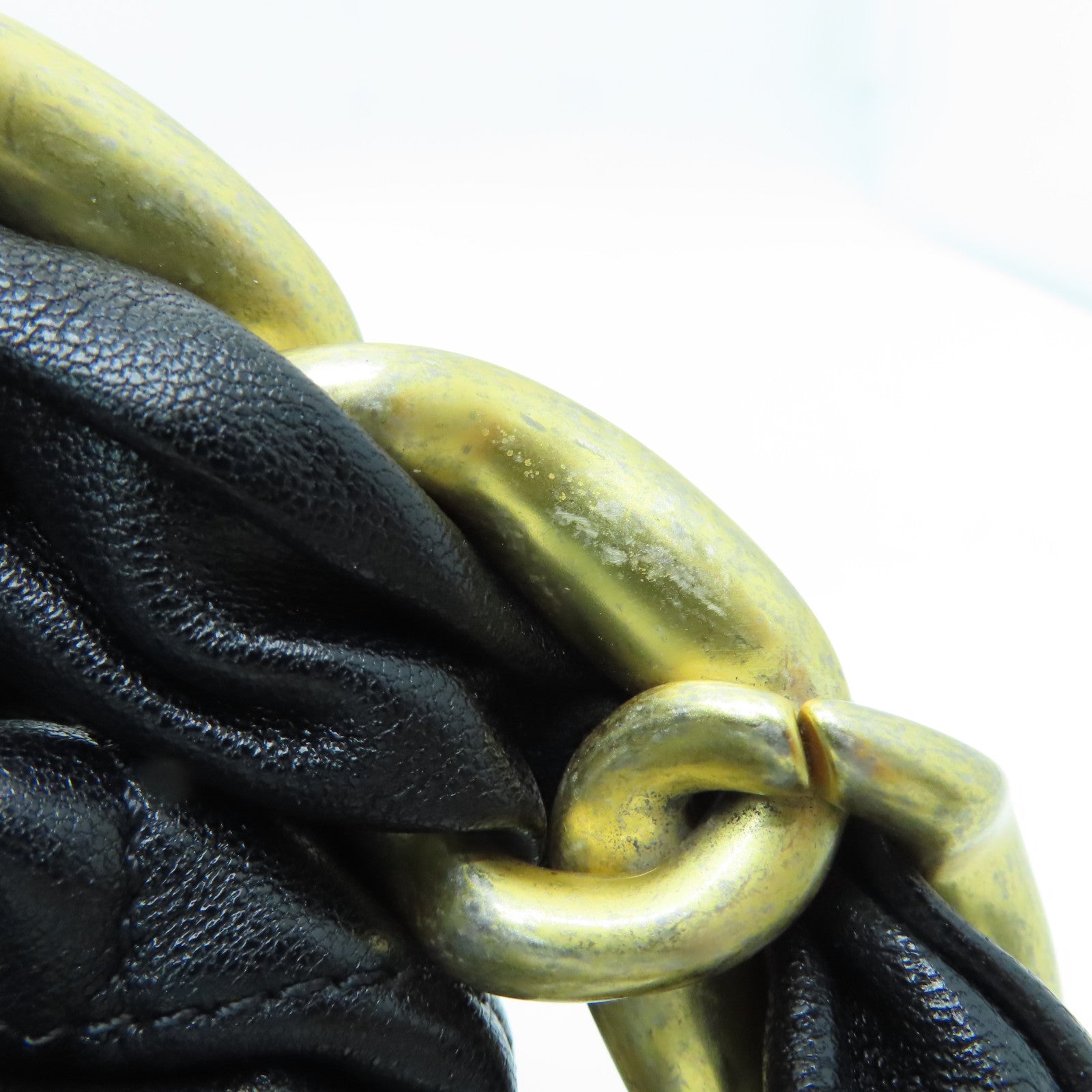 CHANEL 菱格羊皮皮革2way Chain Shoulder Bag金扣手挽肩背两用袋黑色