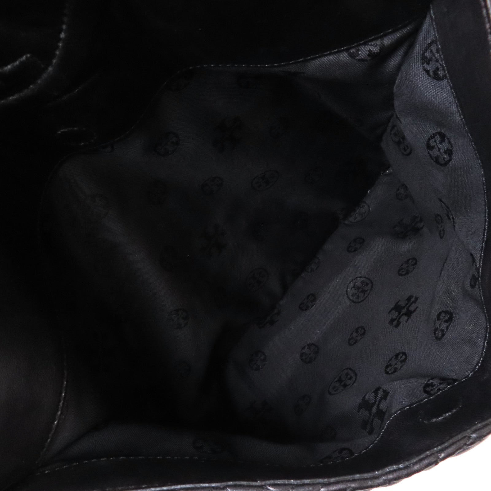 Tory Burch 羊皮皮革Chain Tote Bag金扣肩背袋黑色