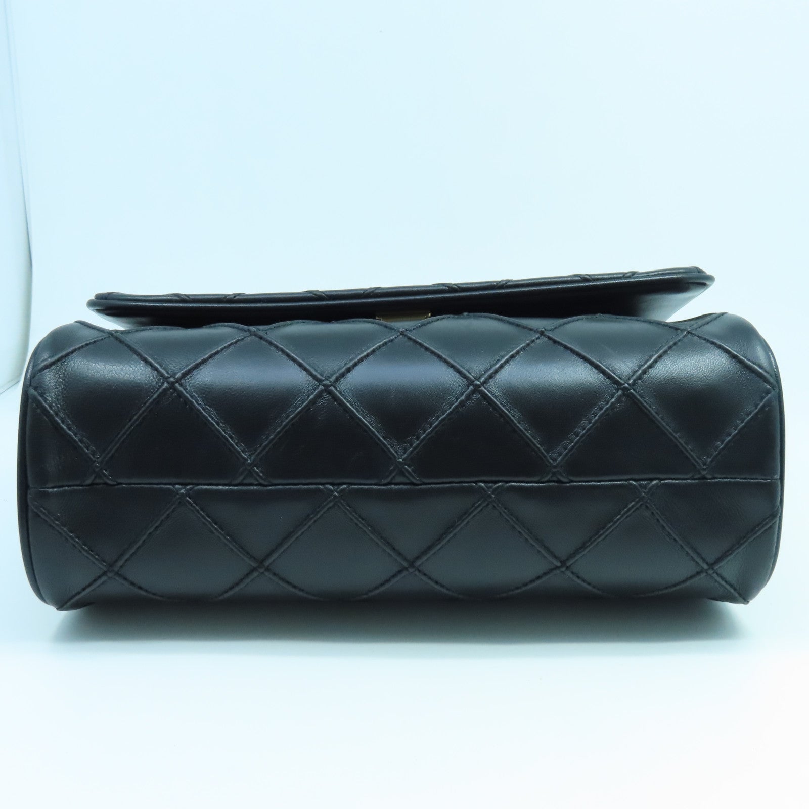 Tory Burch Rhombus Leather Chain Shoulder Bag Gold Buckle Chain Shoulder Bag Black