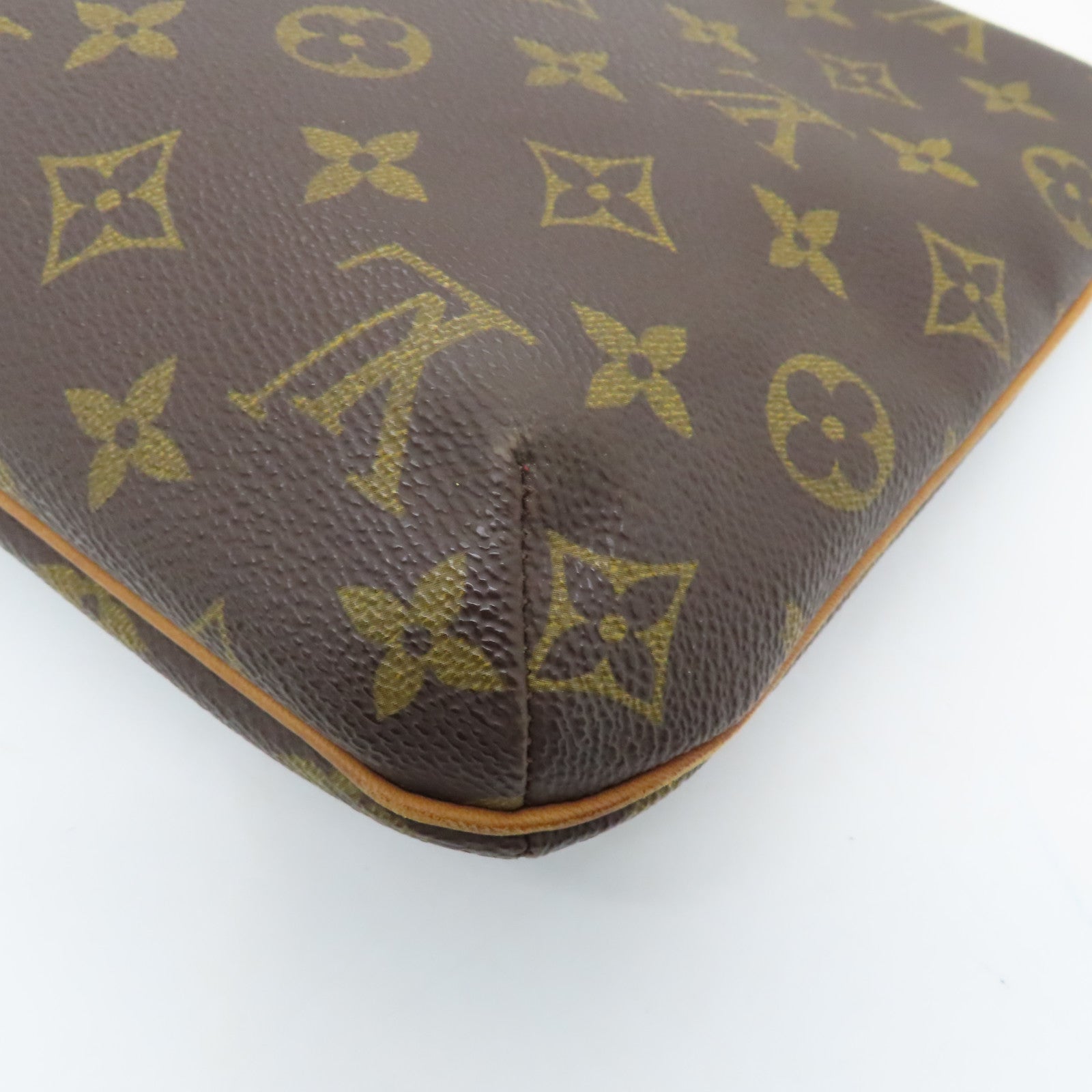 LOUIS VUITTON Monogram Musette Tango Gold Buckle Shoulder Bag Brown