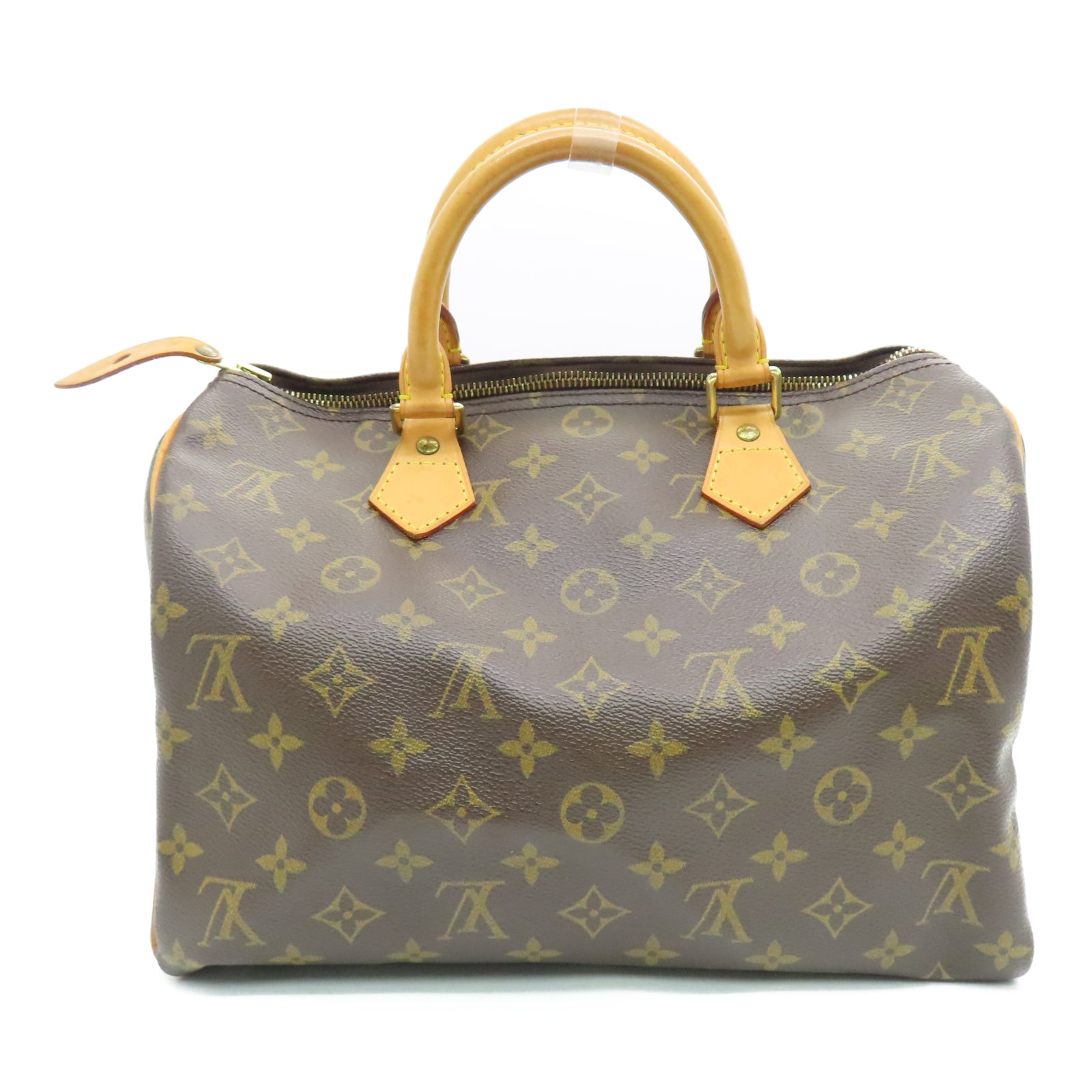 LOUIS VUITTON [Sharp Discount] Monogram Speedy 30 Gold Buckle Hand Bag Brown
