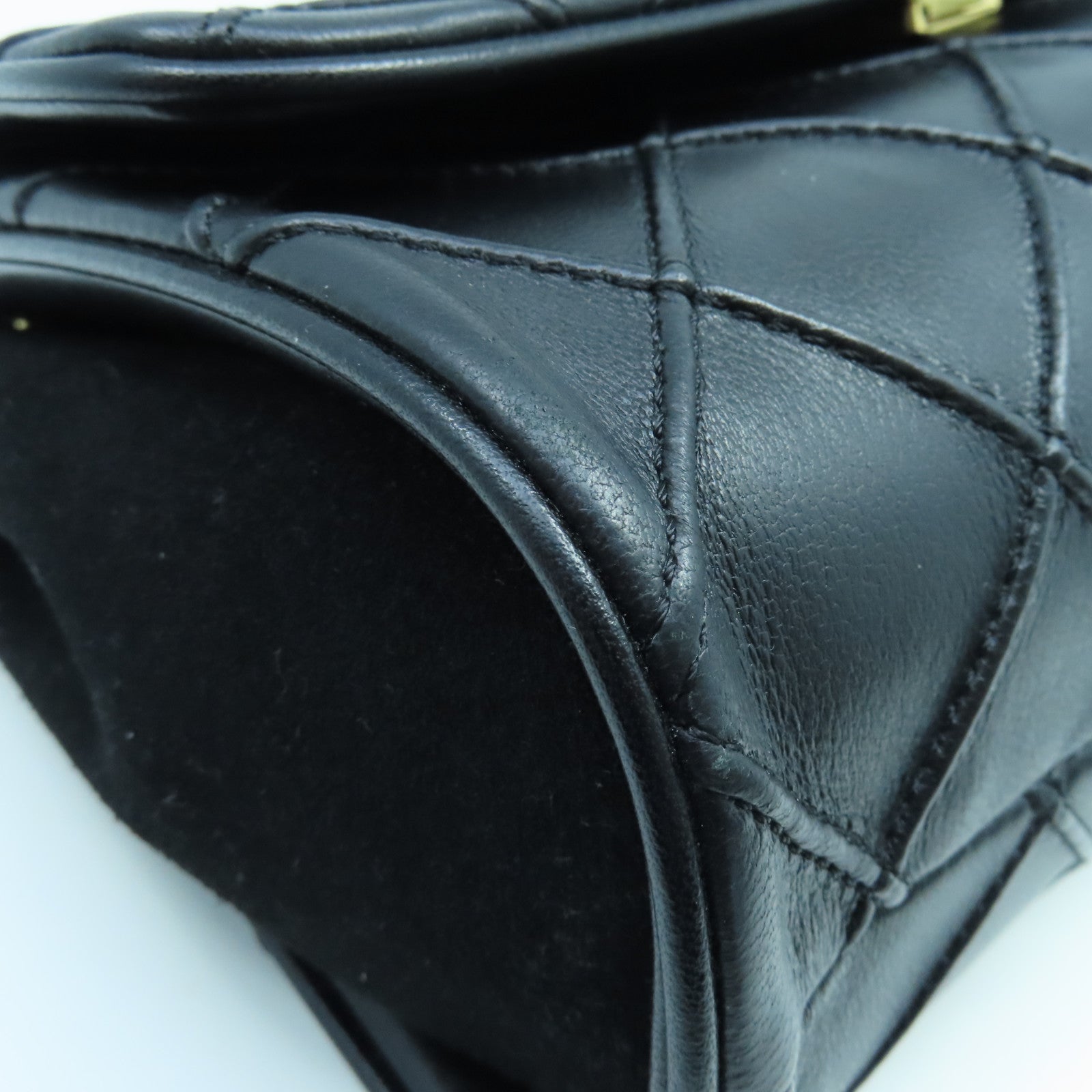 Tory Burch Rhombus Leather Chain Shoulder Bag Gold Buckle Chain Shoulder Bag Black