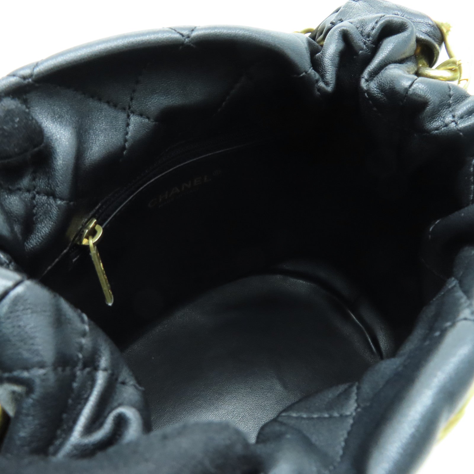 CHANEL 菱格羊皮皮革2way Chain Shoulder Bag金扣手挽肩背两用袋黑色