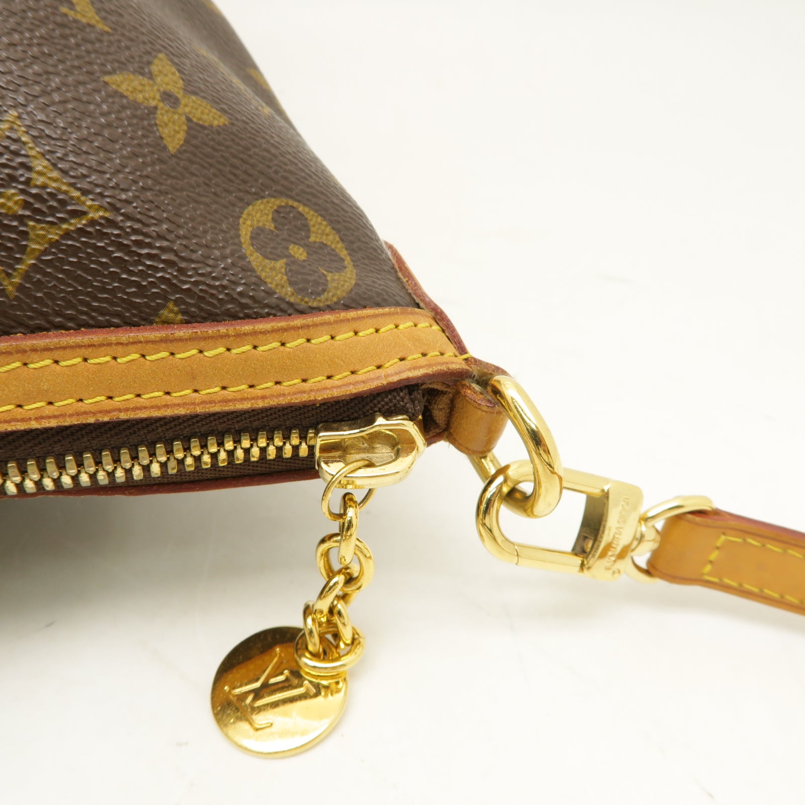 LOUIS VUITTON Monogram Palermo PM金扣手挽肩背兩用袋棕色