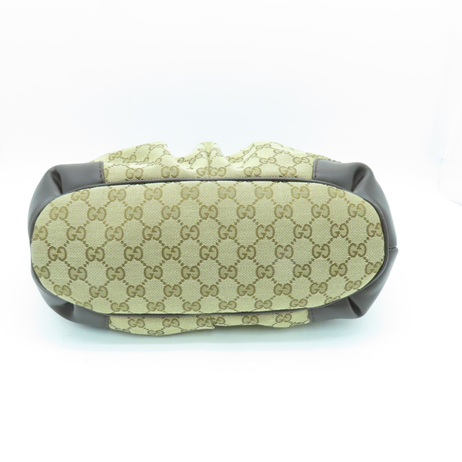 GUCCI 帆布2way Shoulder Bag金扣手挽肩背两用袋啡色