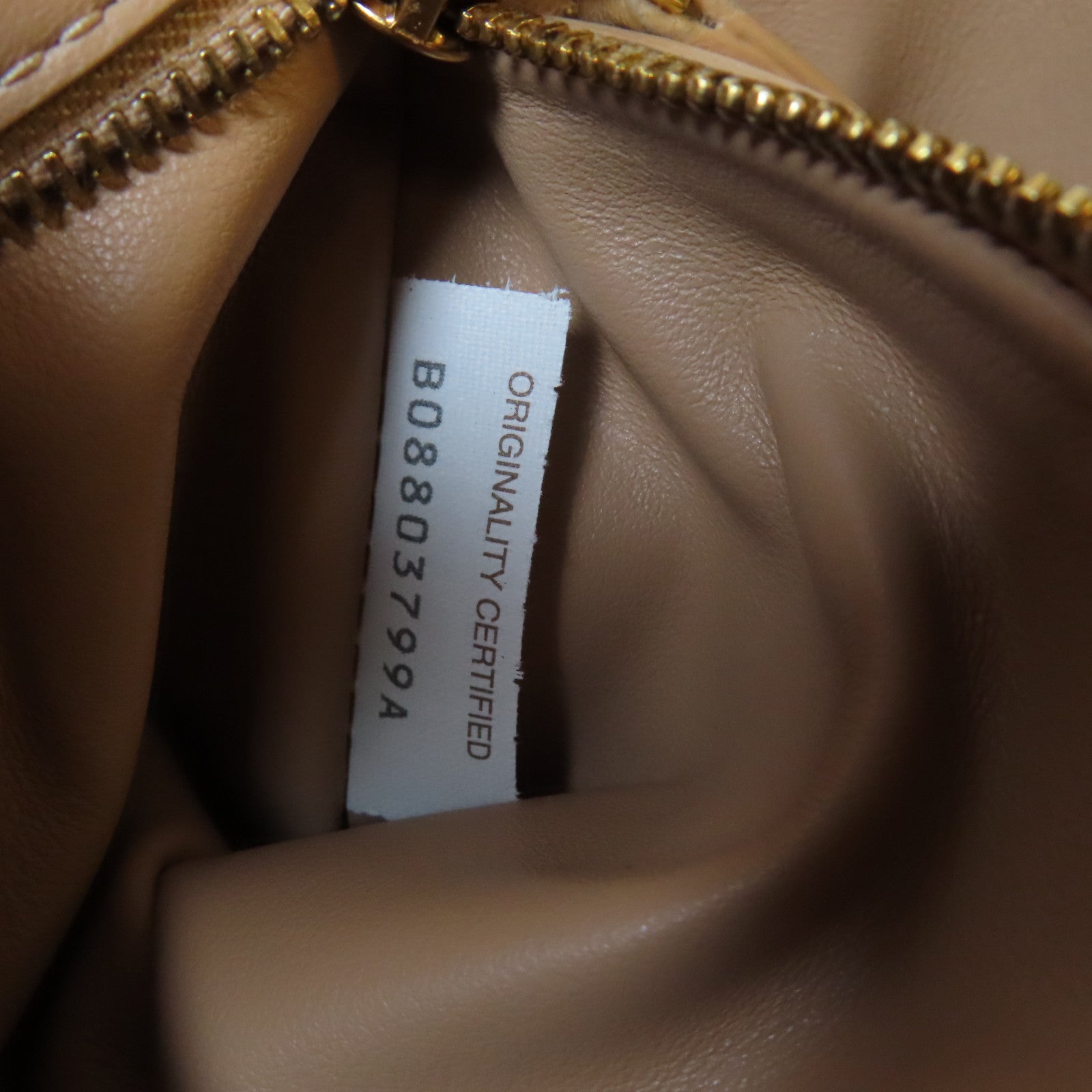 BOTTEGA VENETA 織紋皮革Shoulder Bag金扣肩背袋米色
