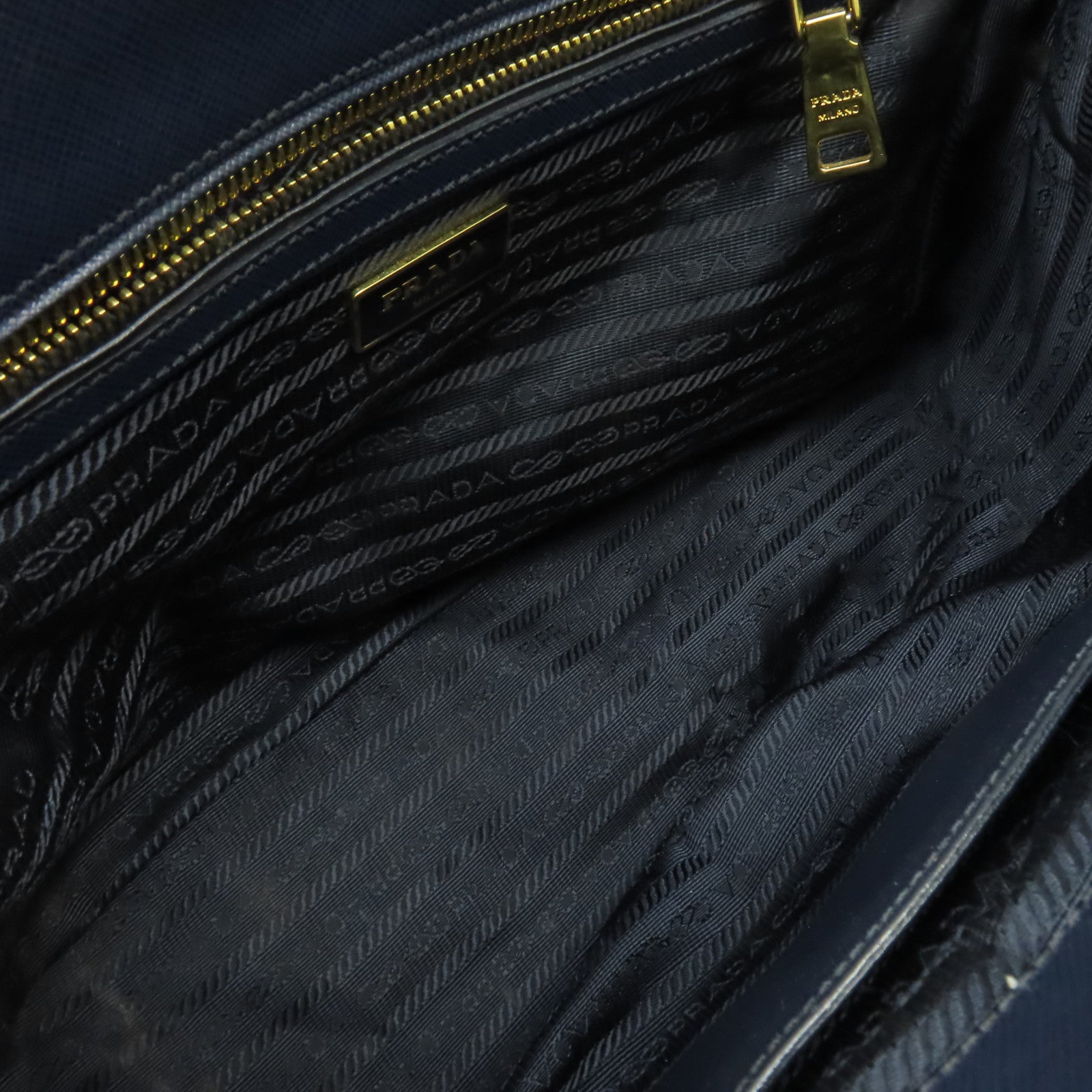 PRADA Saffiano皮革2Way Shoulder Bag金扣手挽肩背兩用袋藍色