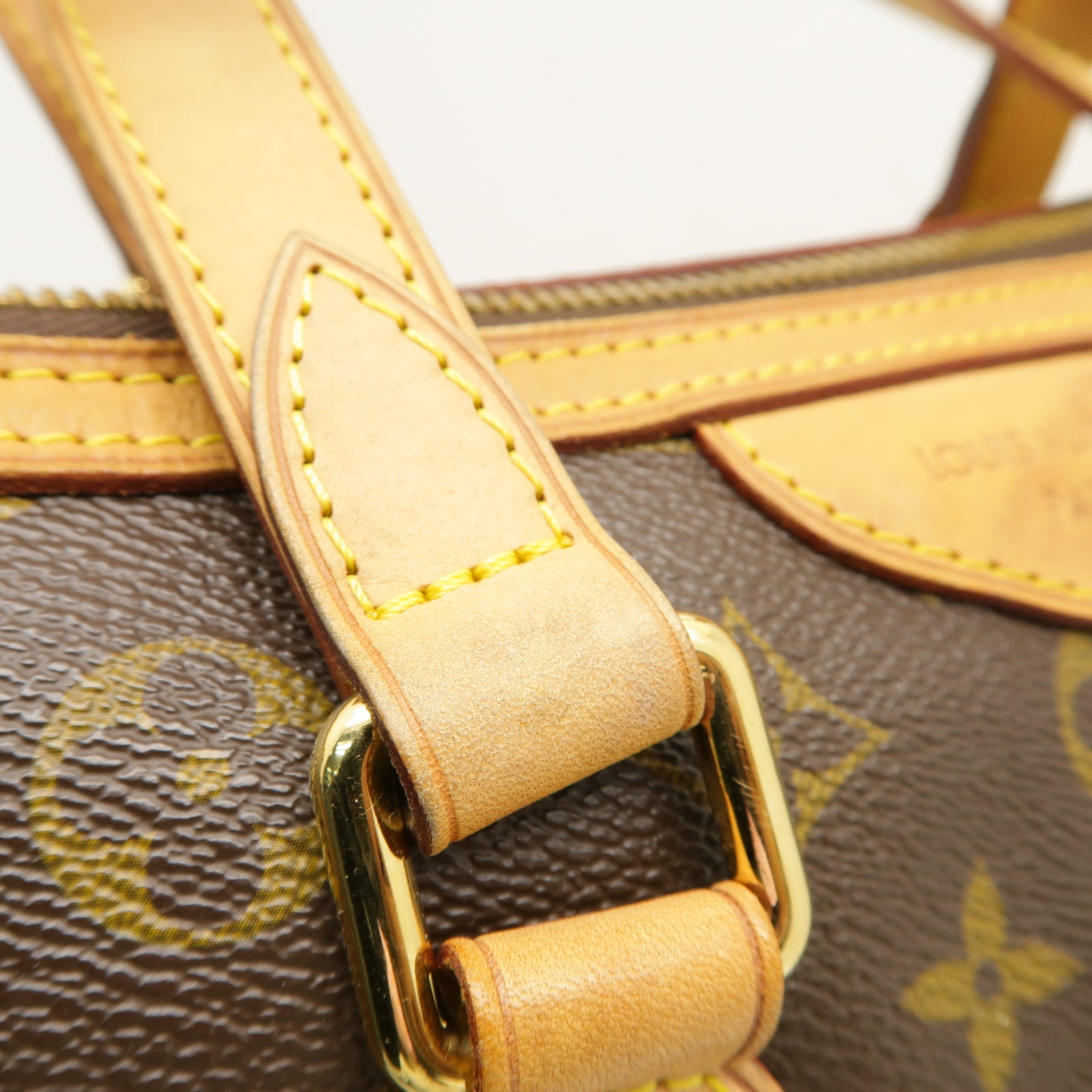 LOUIS VUITTON Monogram Palermo PM金扣手挽肩背兩用袋棕色