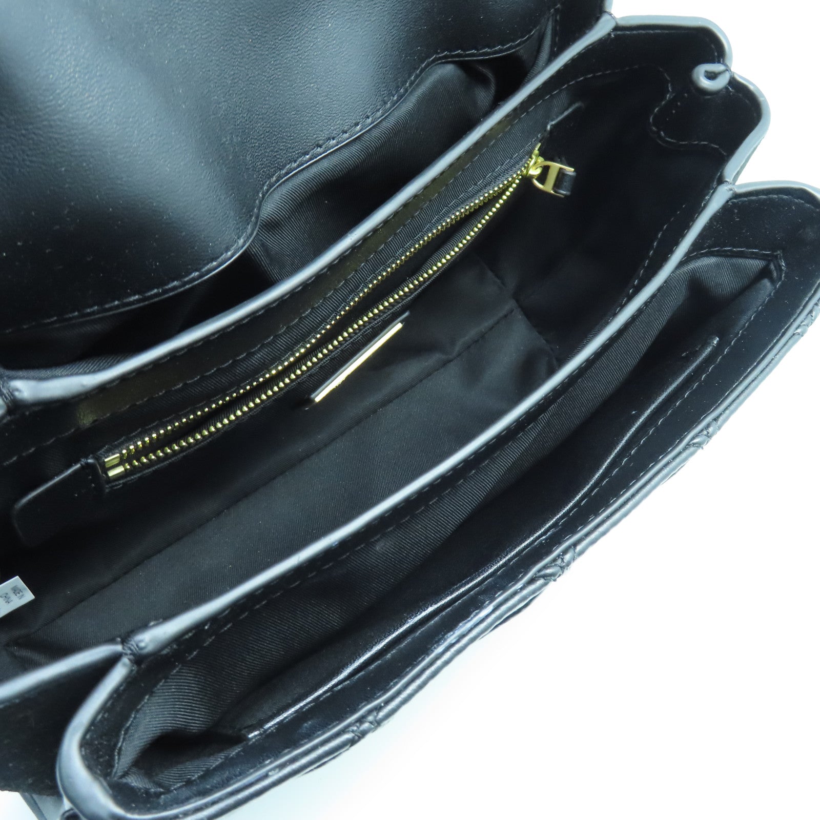 Tory Burch Rhombus Leather Chain Shoulder Bag Gold Buckle Chain Shoulder Bag Black